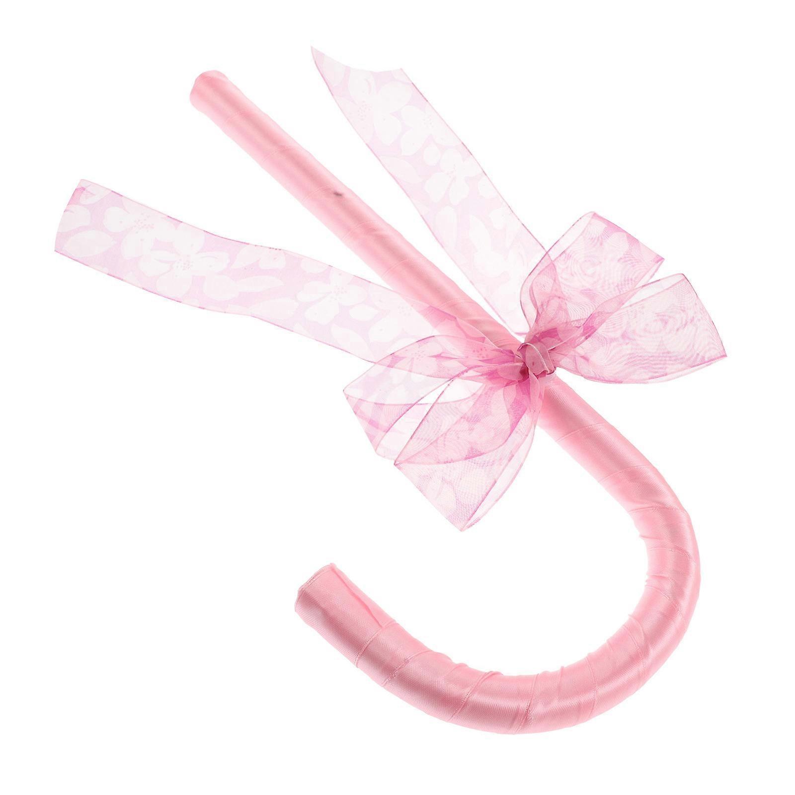 Pink Bow Costume Cane Prop for Role-Playing 5Pcs with Bowknot Decoration