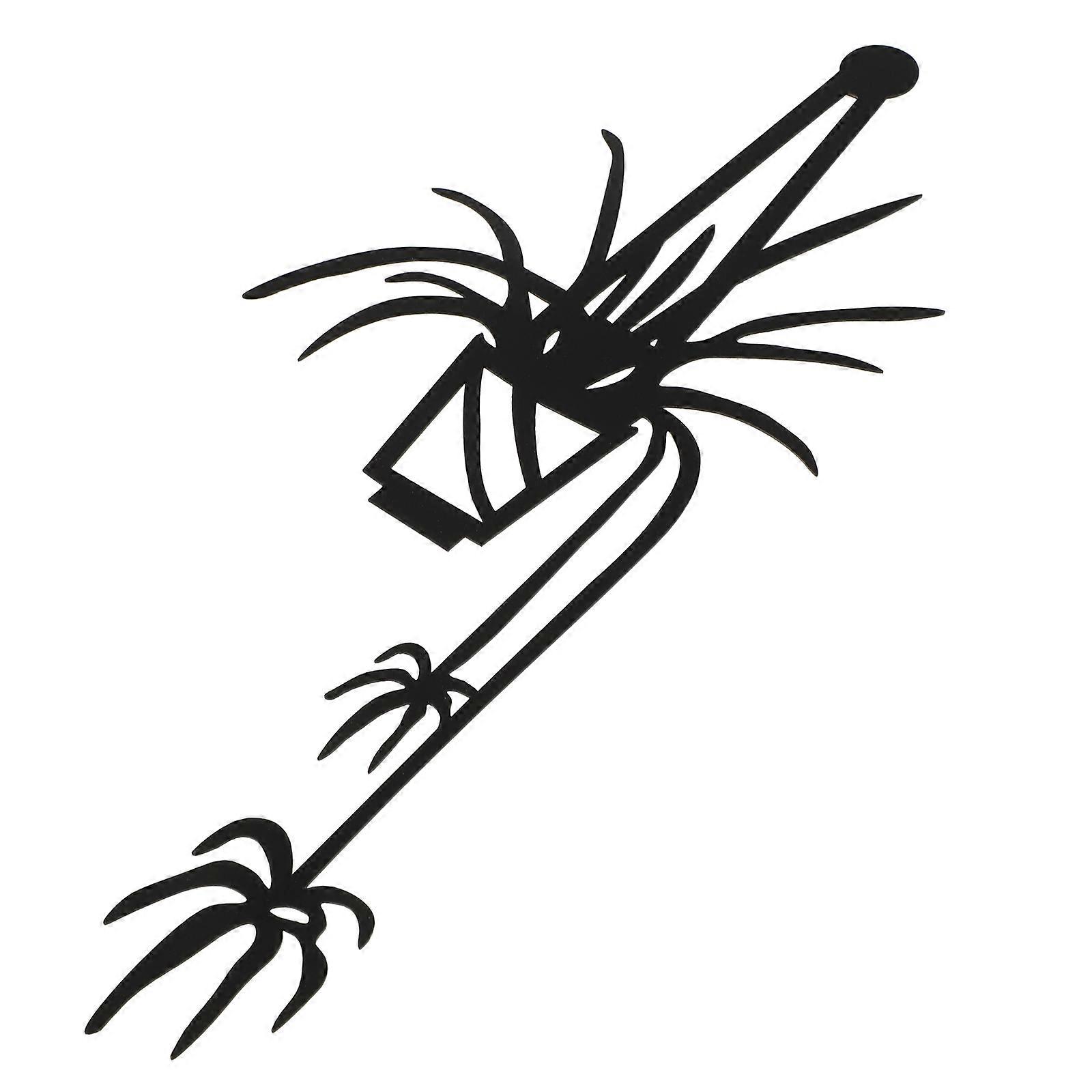 Floral Decor for Wall Decoration 4Pcs Black Metal