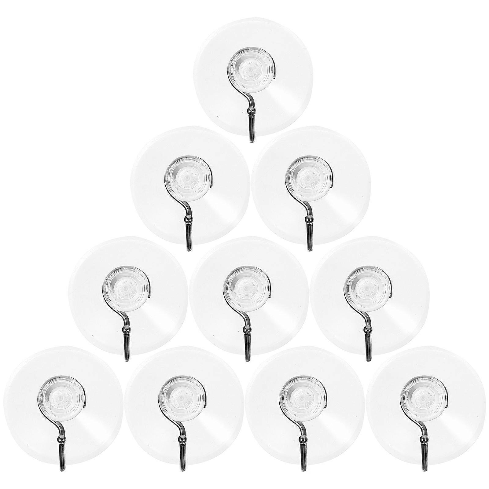 Transparent Suction Cup Hooks PVC Material for Kitchen Bathroom 50Pcs