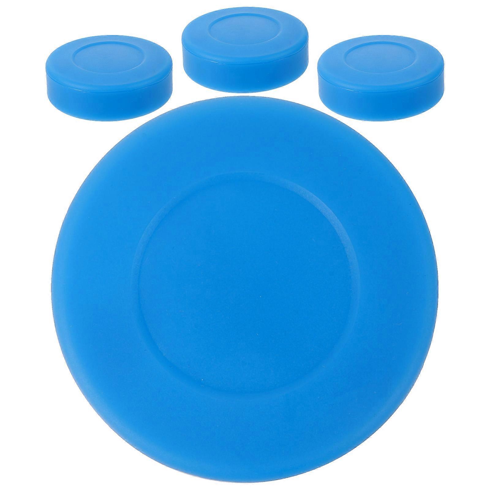 Professional Hockey Puck for Practicing 4Pcs Blue PVC Training Accessory