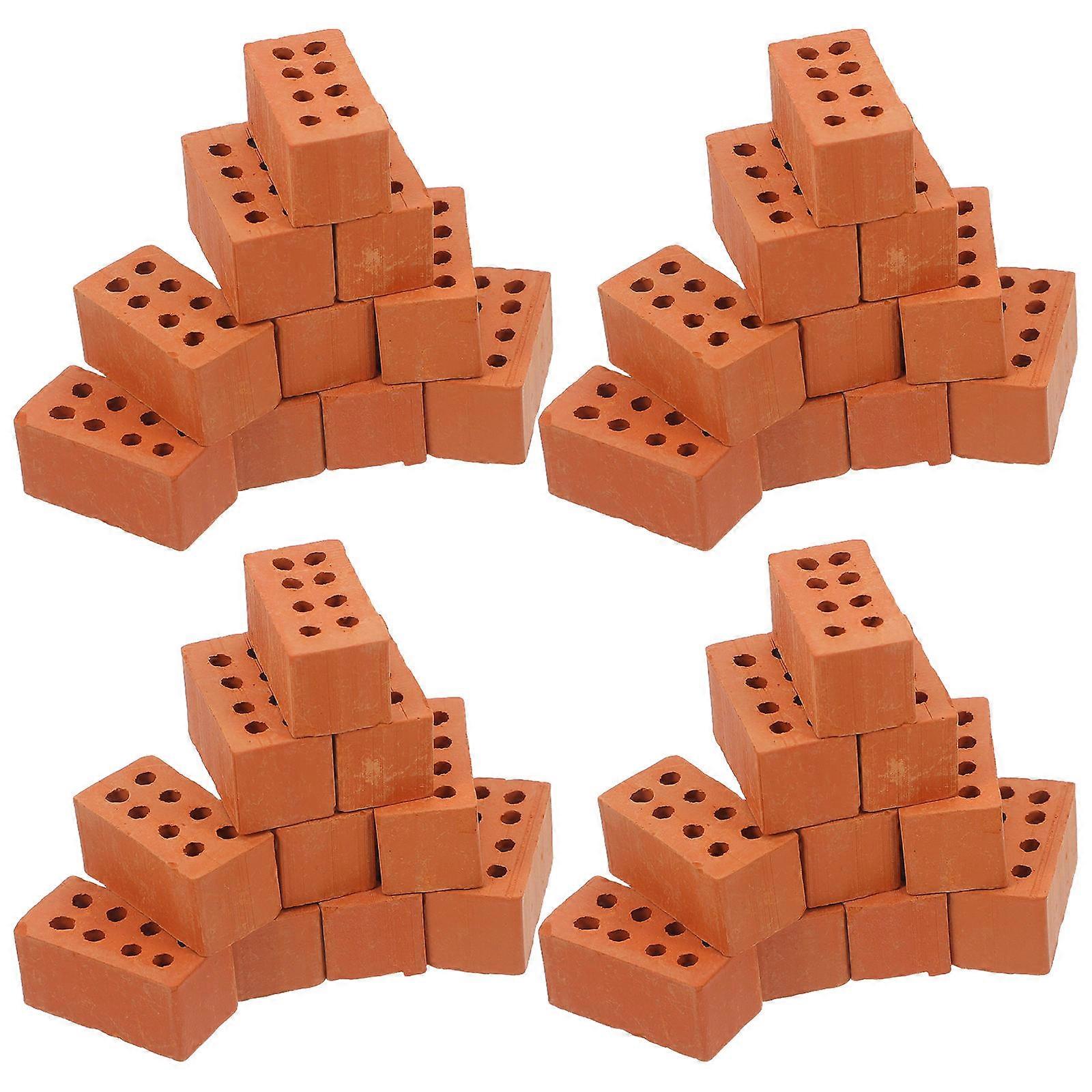 Miniature Bricks Dollhouse Bricks Blocks for DIY Building 50Pcs Collection