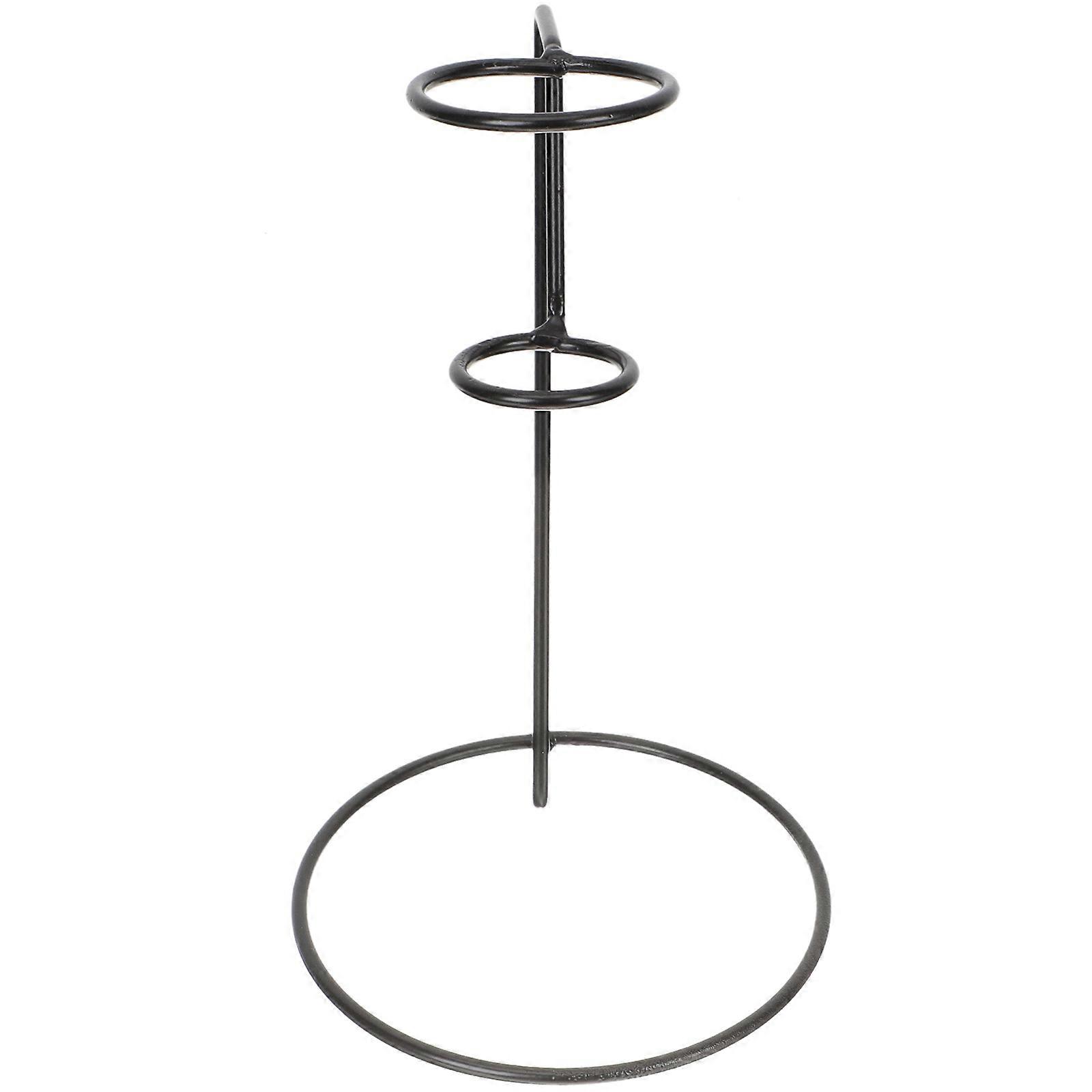 Iron Ice Cream Holders for Storage 2Pcs Black Cone Display Stand