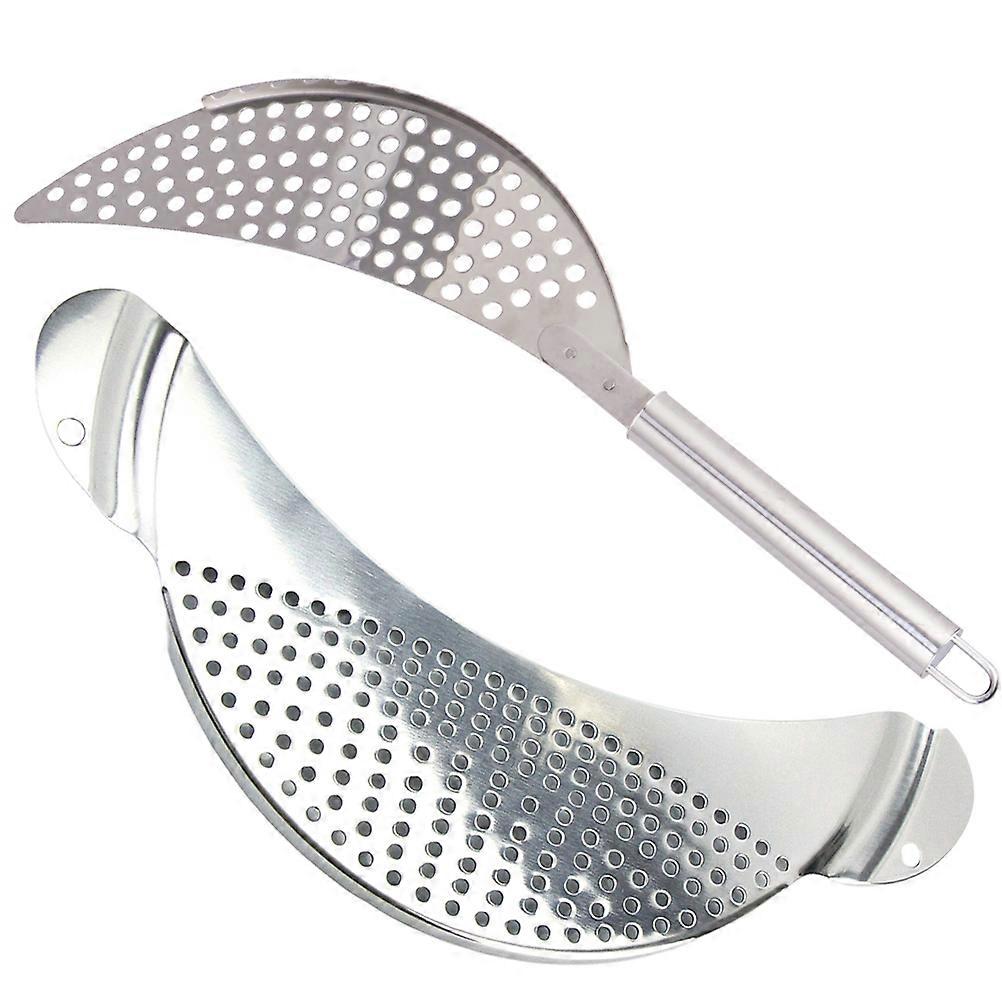 Stainless Steel Pot Strainer Kitchen Pan Drainer for Pasta 2Sets