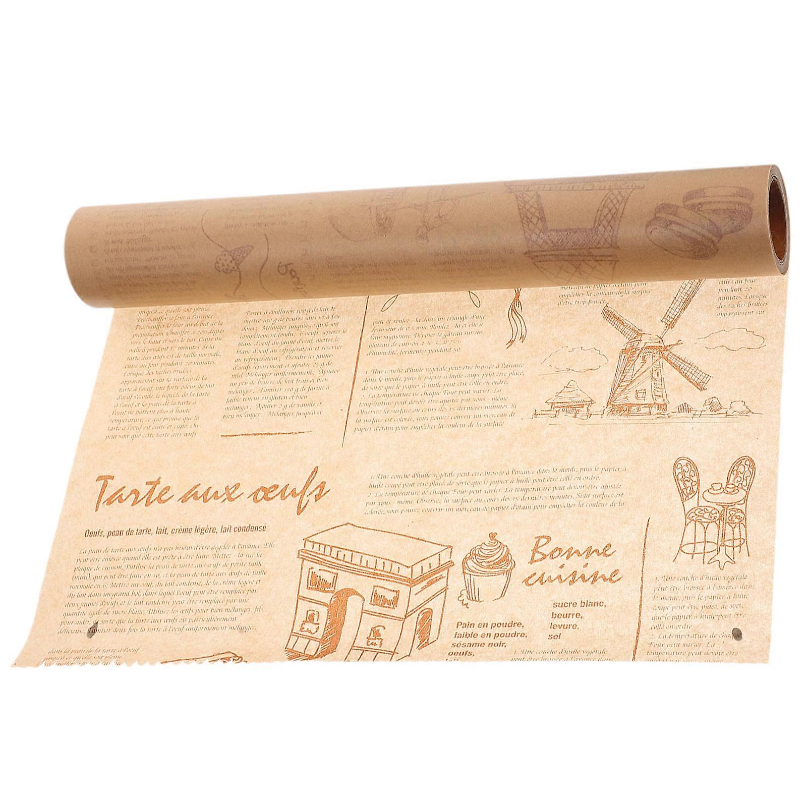 Food-Grade Cake Baking Paper Liner for Home Use 1 Roll Grease-Proof Brown