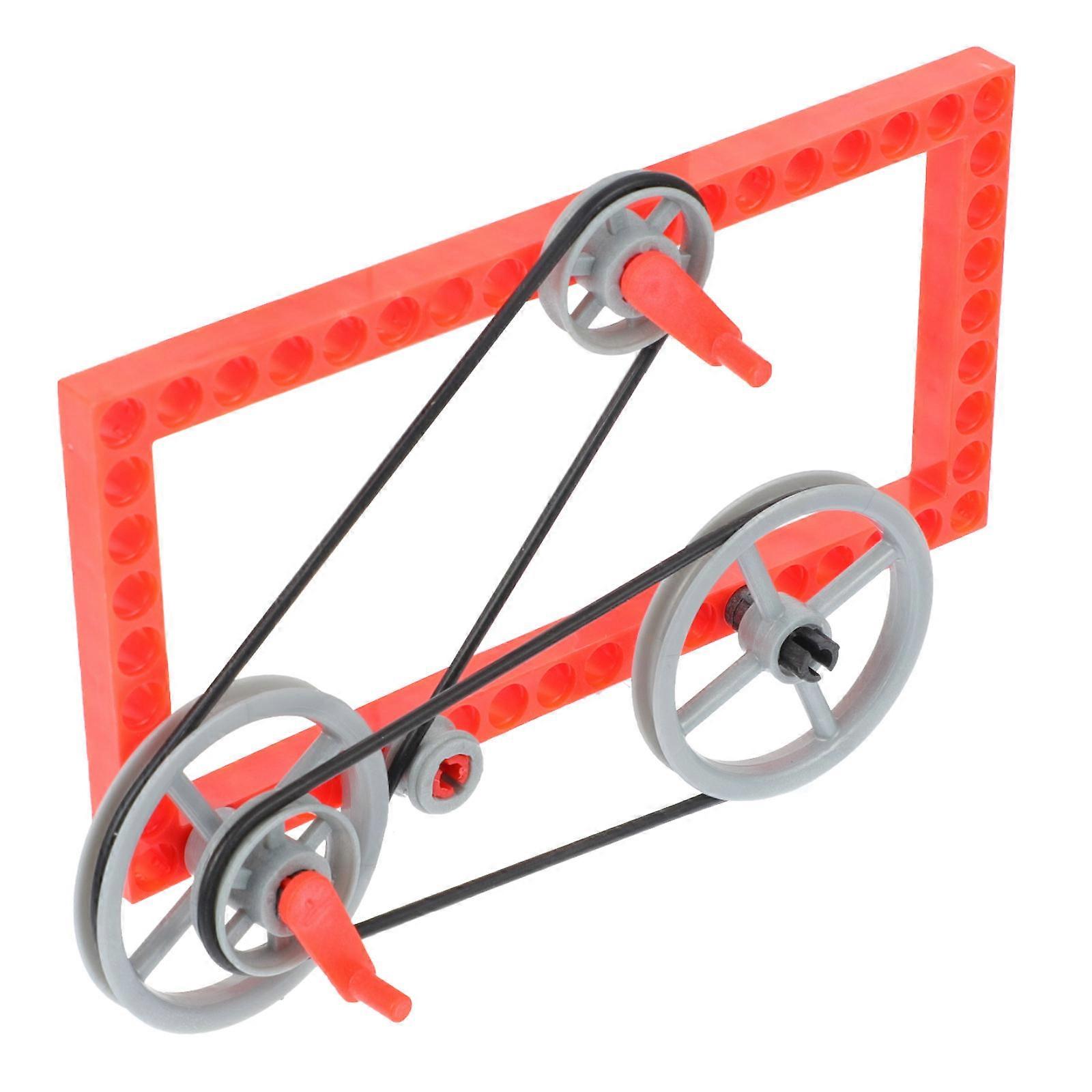 Orange DIY Gear Pulley Kit for Children's Educational Science 3Sets