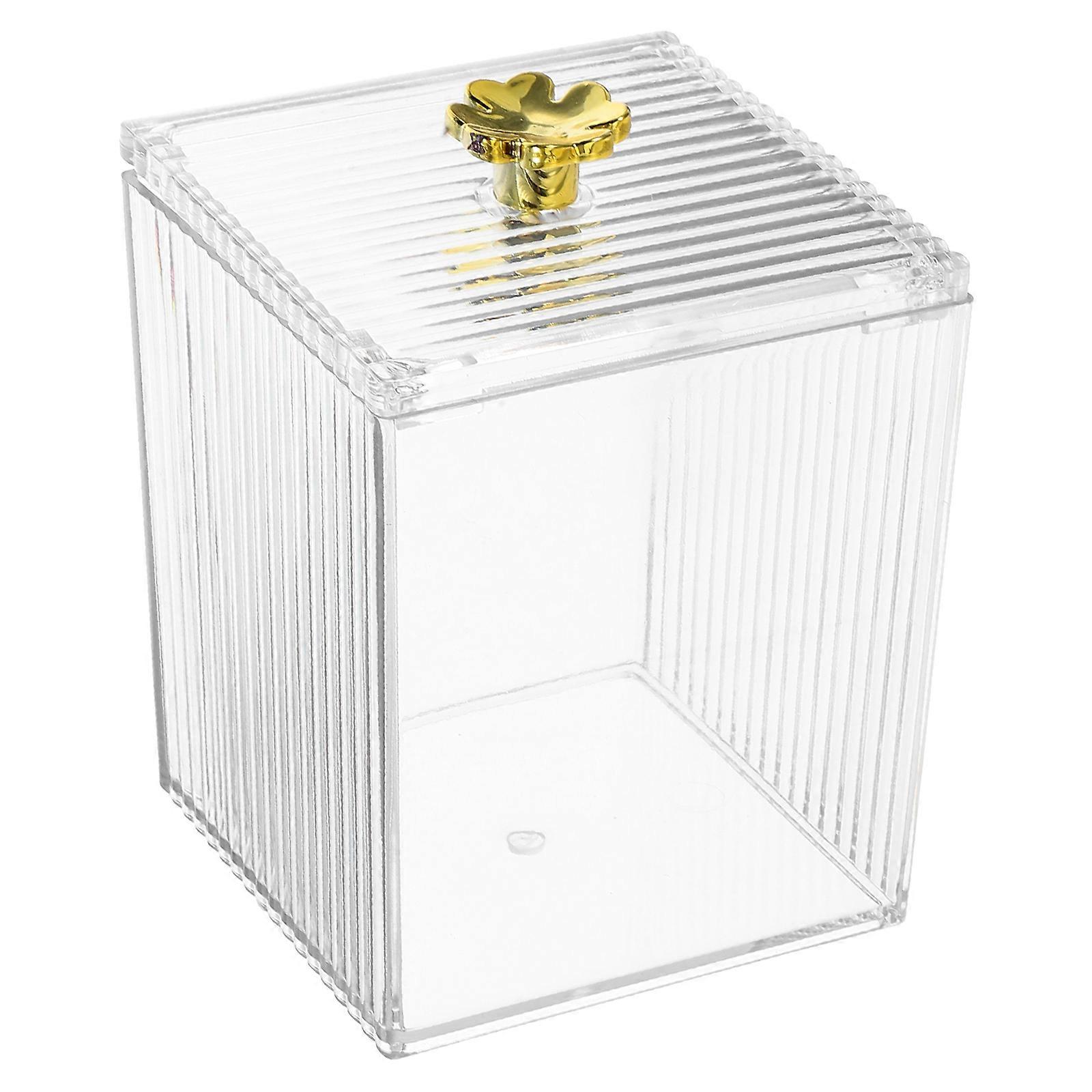 Cotton Swabs Holder Clear Container for Storage 3Pcs Cotton Pads