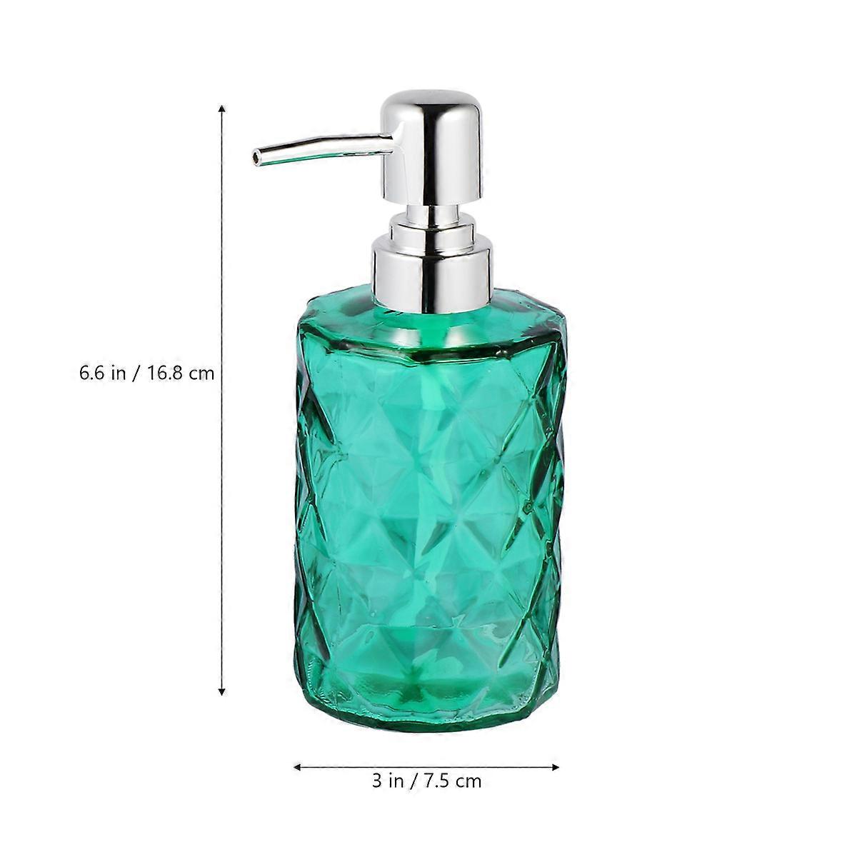 Liquid Bottle Dispenser Diamond Stripe for Storage 6Pcs Green Shower Bottles