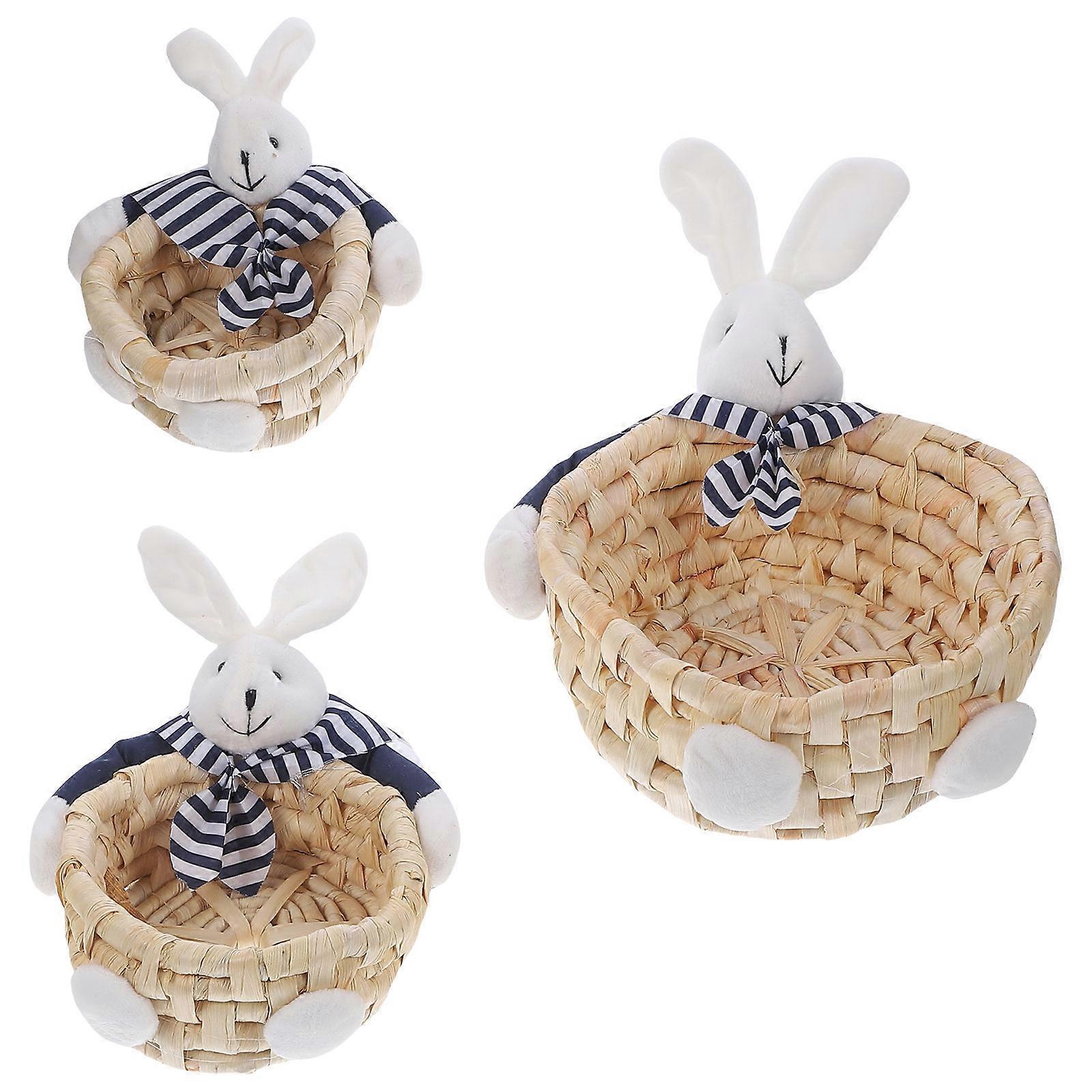 Woven Straw Basket Handmade Nesting Basket for Storage 9Pcs Pack