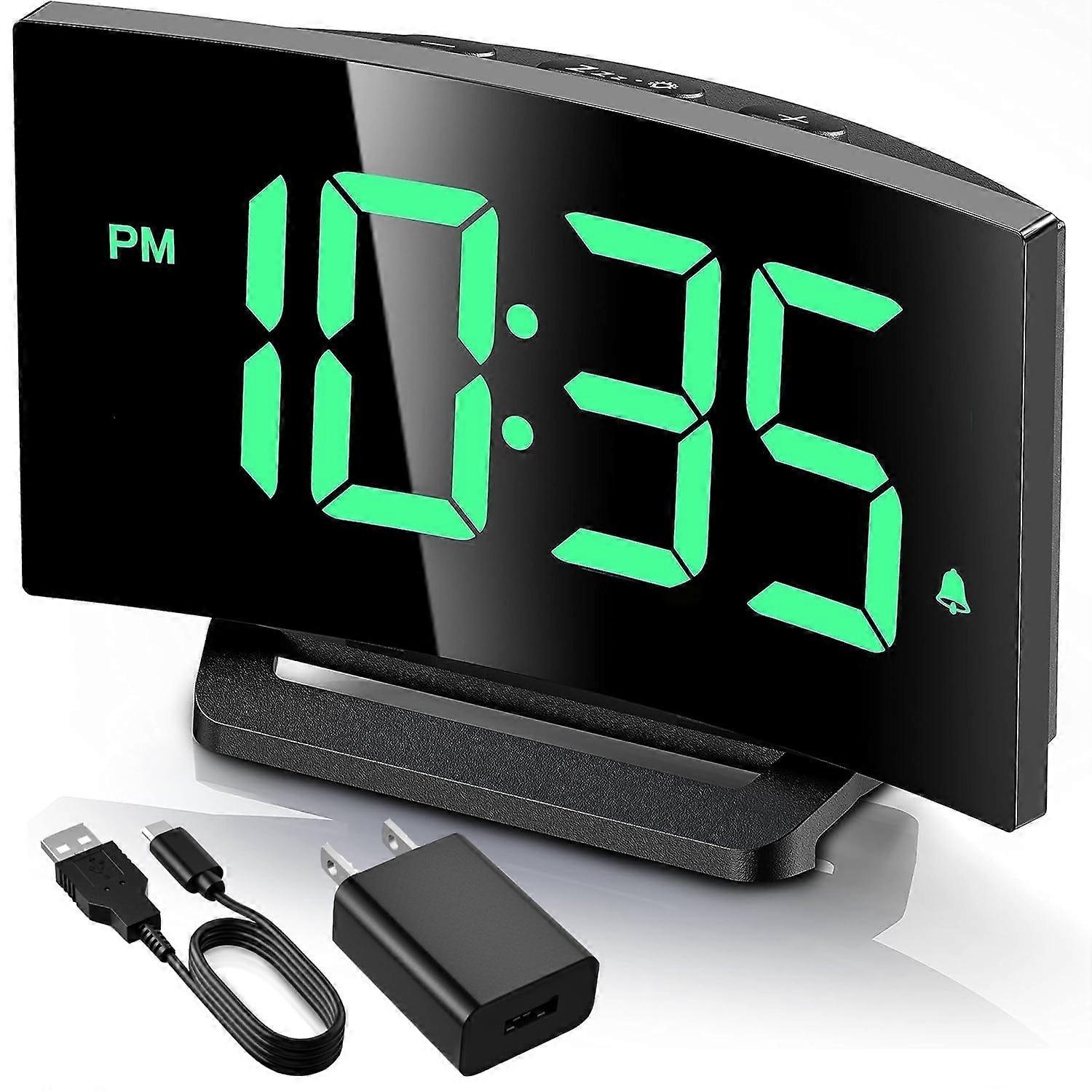 Digital Alarm Clock for Bedroom, Large Display, 6 Brightness Levels, 3 Ringtones, 2 Volume Options, 9-Min Snooze, Easy to Set