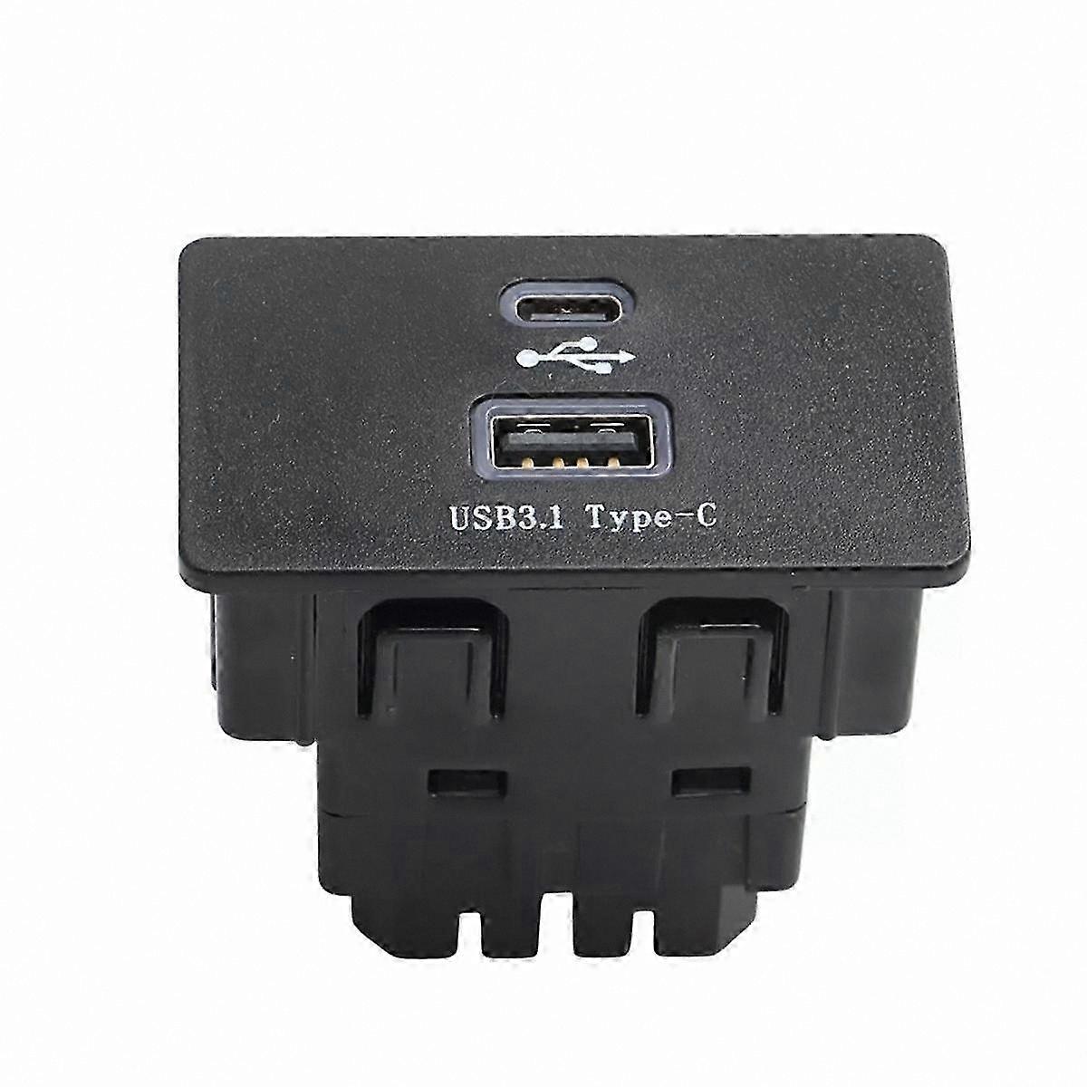 Dual USB CarPlay Interface with Type-C for 2016-2020 HC3Z-19A387-B Replacement Module Adapter