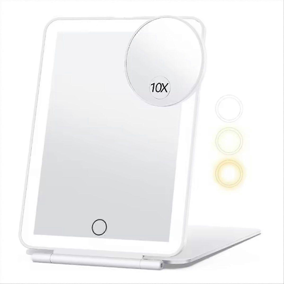 Rechargeable Makeup Mirror with 3 Color Lights,Vanity Cosmetic Mirror
