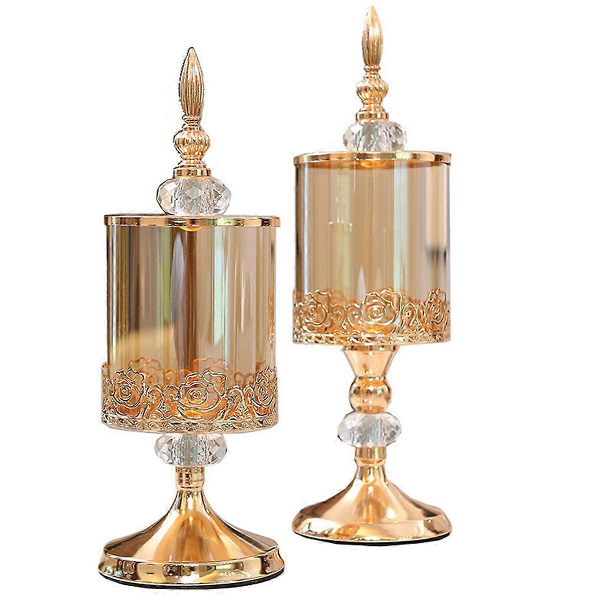 Intage Clear Storage Jar with Lid, Elegant Nuts Candy Containers Storage Box, Snack Container, Decorative Jar