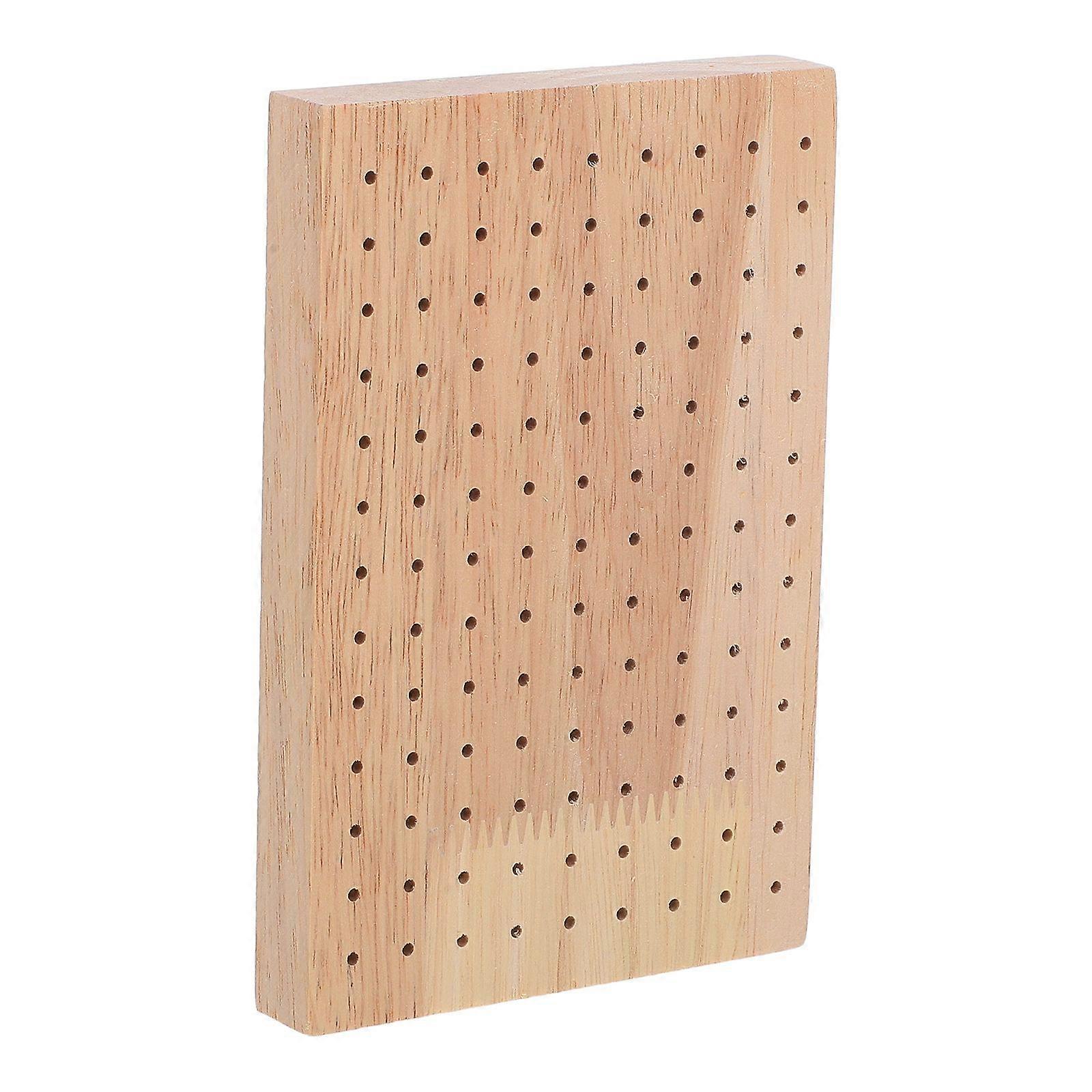 Hölzerne Lebensmittelspieße Halter Pick Stand Food Display Lollipop Stand Vorspeise Obst Display Board mit Löchern für das Catering