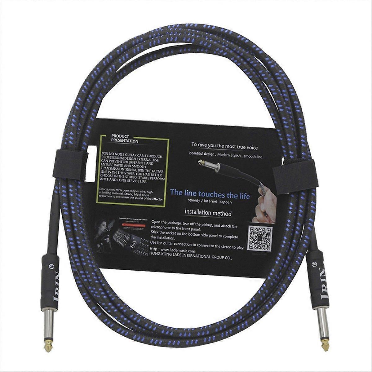 IRIN Guitar Cable Noise Reduction Cable (10M) Blue & Black