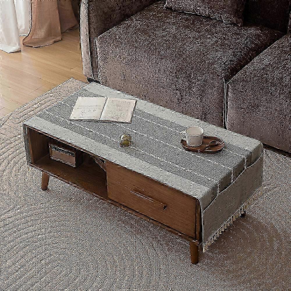 Waterproof Table Runner Checkered Pattern, Easy to Clean Mat for Tea Tables, Durable Fabric, Everyday Use, Indoor Decor