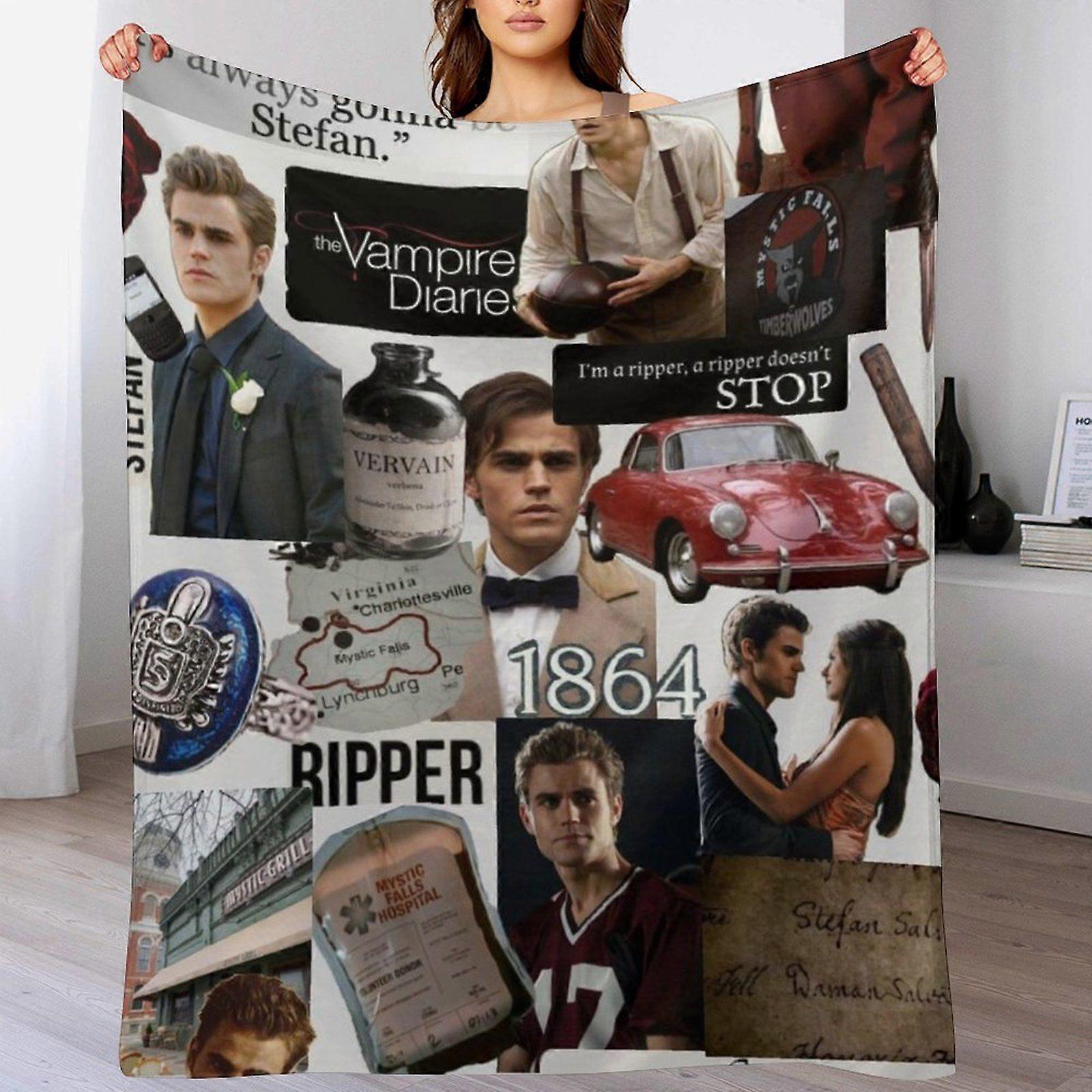Stefan salvatore Warm Velvet Blanket for Sofa Winter  Lounge Breathable Anti-Wrinkle Soft Touch