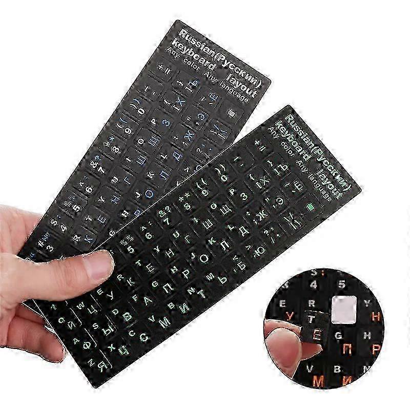 z Russian Letters Keyboard Stickers Frosted PVC Language Keyboard Sticker For Notebook Computer Desktop Keyboard Keypad Laptop
