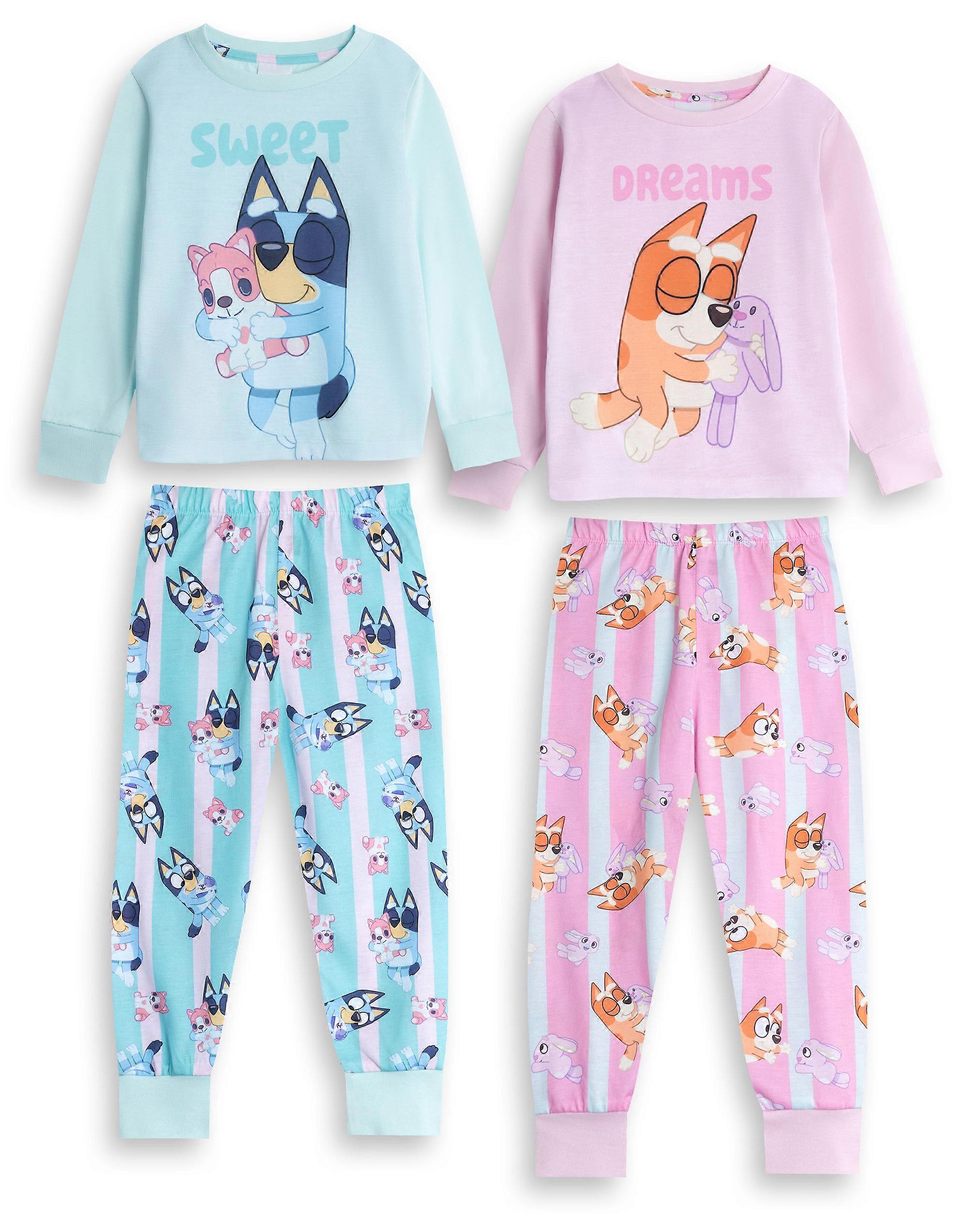 Bluey tyttöjen pitkähihainen pyjama-setti monivärinen hahmo