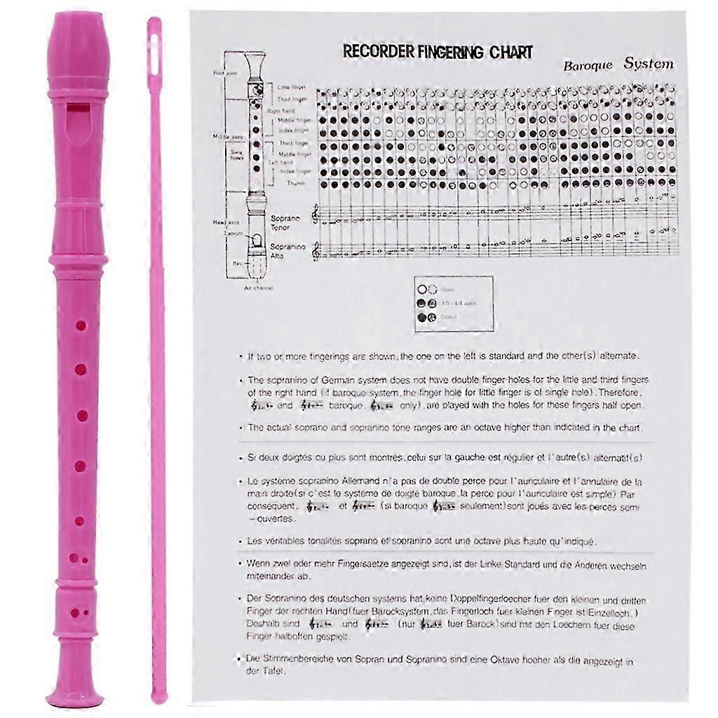 Soprano Recorder Treble Flute 8 Hole Soprano Recorder With Cleaning Rod