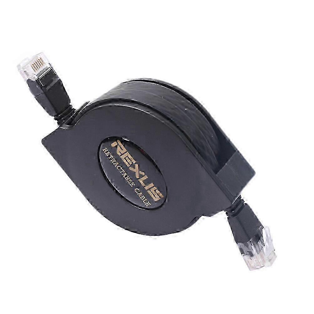 Cablu de rețea retractabil Premium 10 Gigabit Ethernet Cat 6, conectori RJ45 ultra plat pentru rețea LAN, modem, router, PC, imprimante, switch