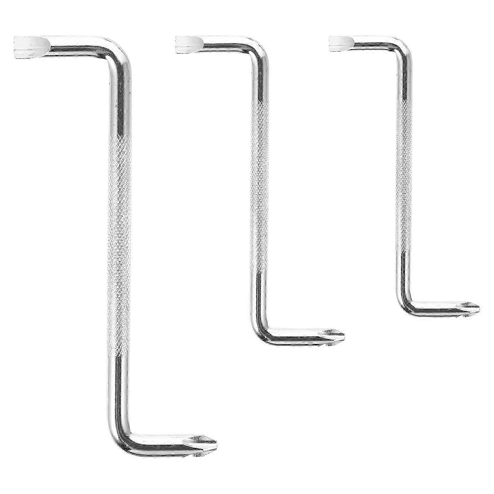 3 Pcs Durable Offset Screwdriver Z-type Screw Drive with and FlatheadSilver SZRH
