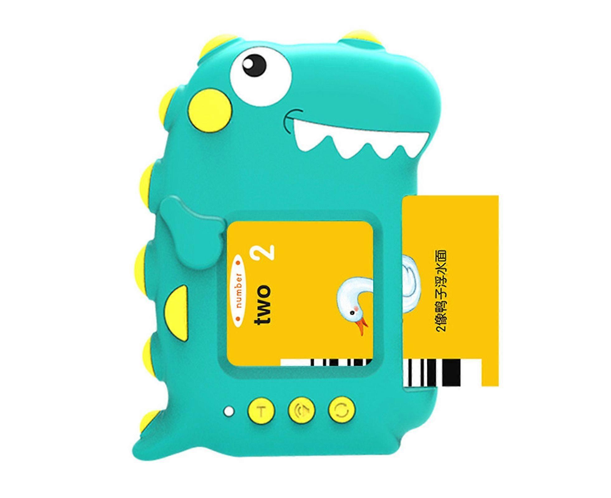 1 Set Card Read Machine Funny Illustrations Educational ABS Creative Dinosaur Shape Words Learning Toy for Preschool 1#
