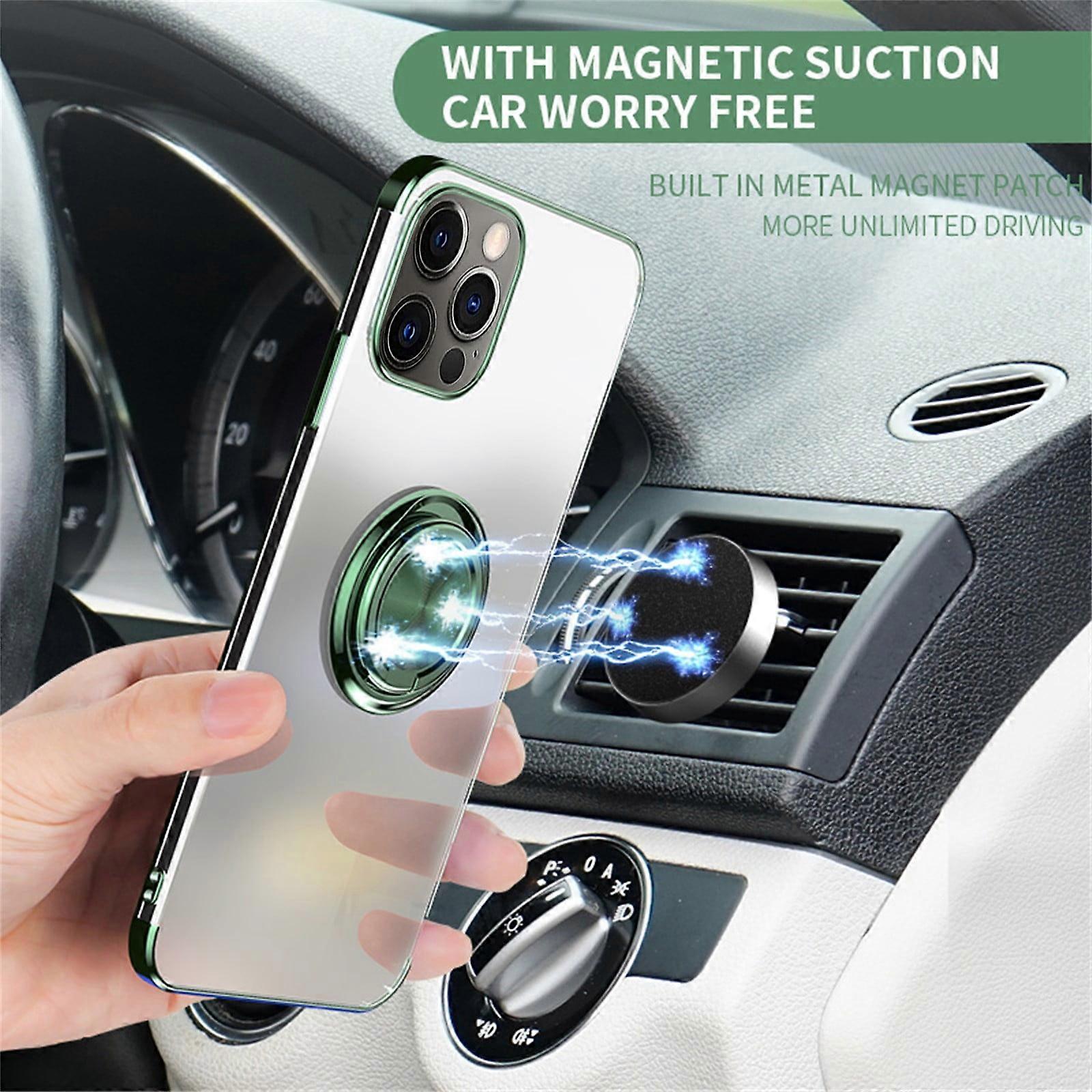 For 12 Pro Max Clear Slim Soft Electroplated Frame Case Ring Stand, Tablet Case