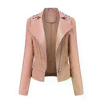 Faux Leather Jacket Women Trend 2024 Coats for Womens Spring Autumn Woman Coat Black Pink Purple Red Brown Jaqueta Feminina New
