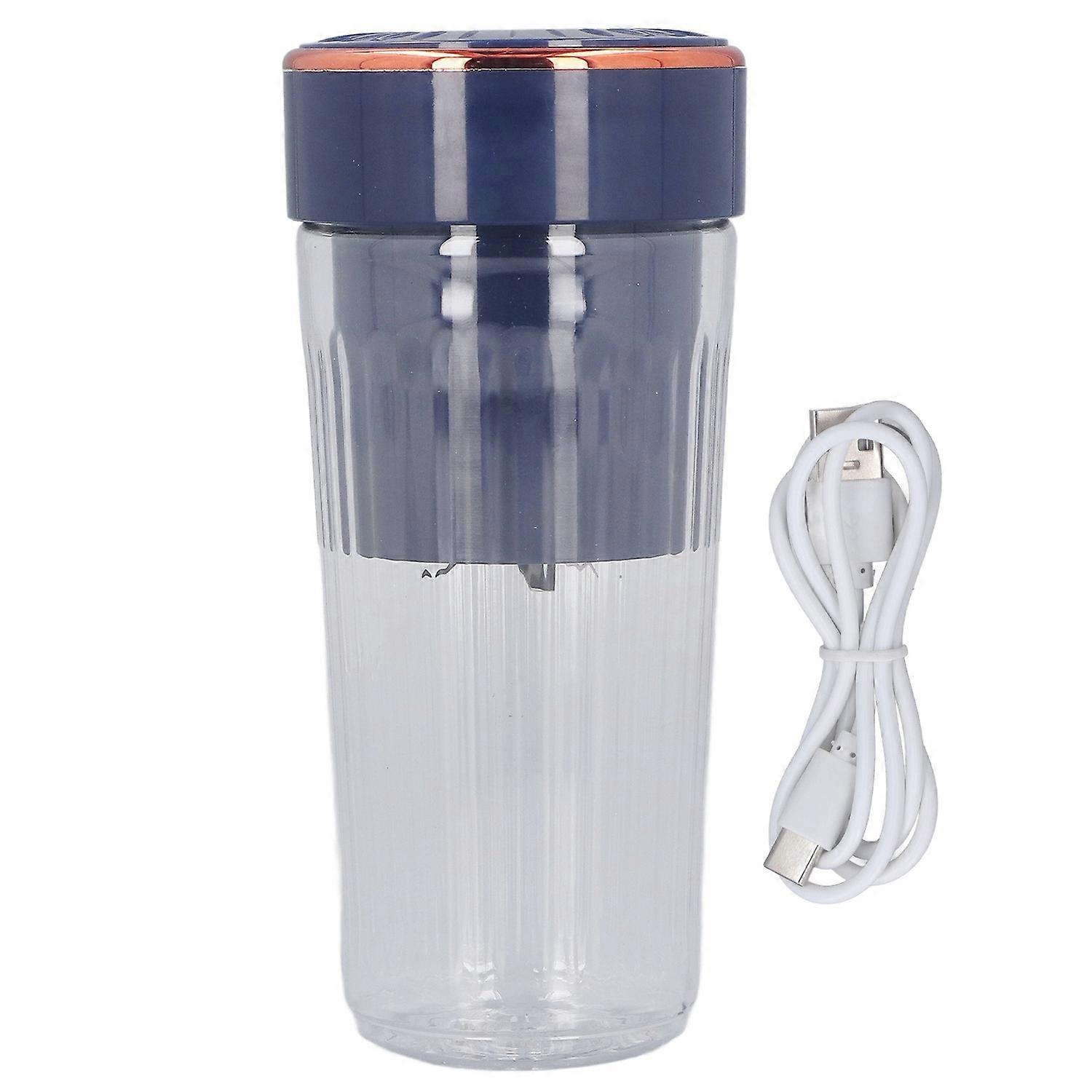 Electric Fruit Mixer Multi Functional Portable Cordless Mini 6 Blades Juicer Cup Blender Blue