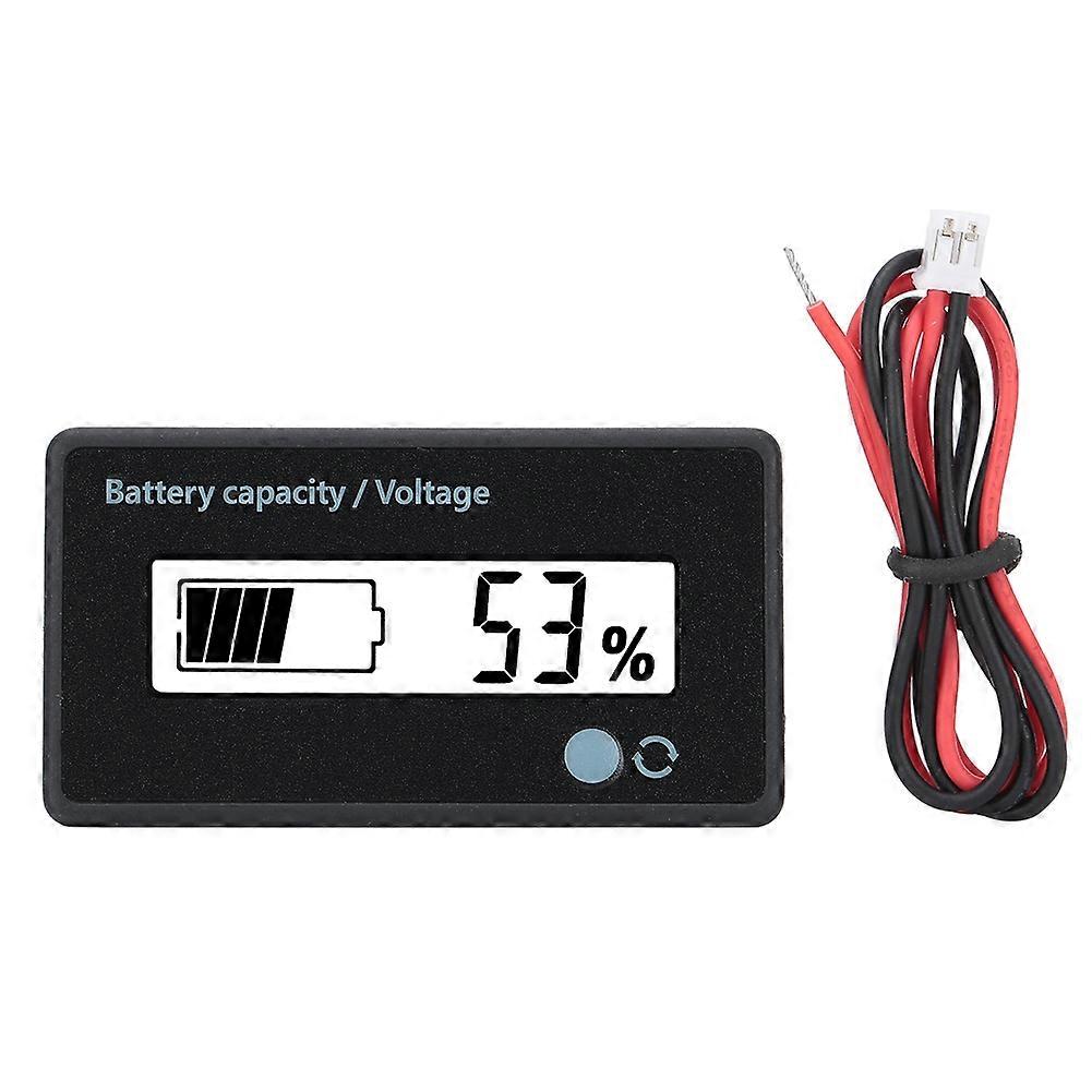 GY-6GD PCB HTN Battery Capacity Monitor Indicator LCD Display with Flashing Alarm 12-84V White