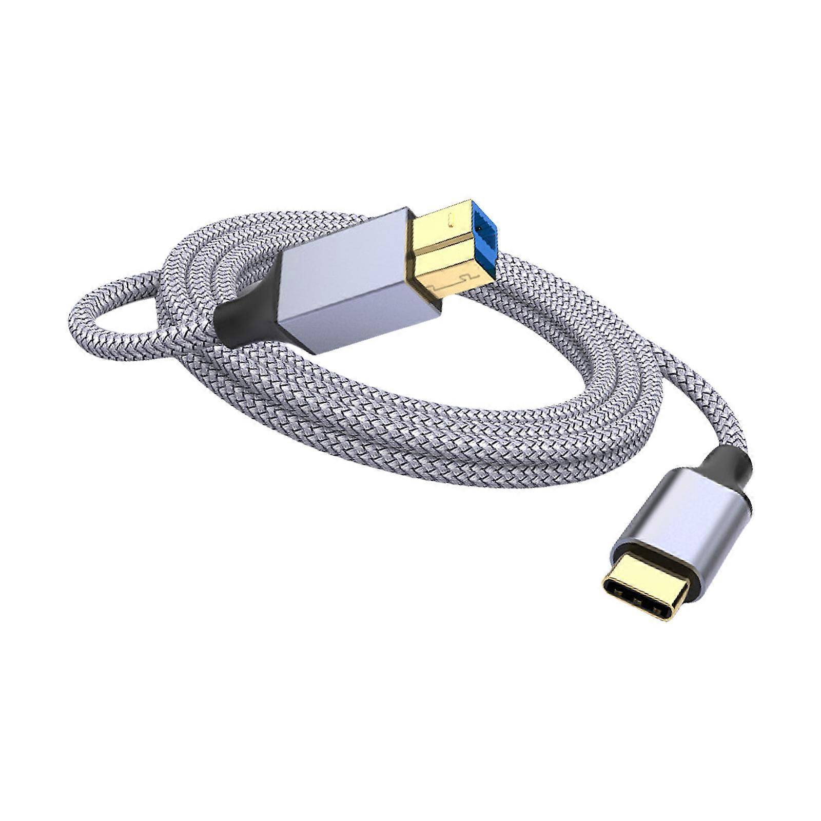 Tip C - USB B Yazıcı Kablosu 5Gbps Hızlı Hızlı Veri Aktarımı Tarayıcılar İçin Harici Sabit Diskler Yerleştirme İstasyonları Çok Renkli