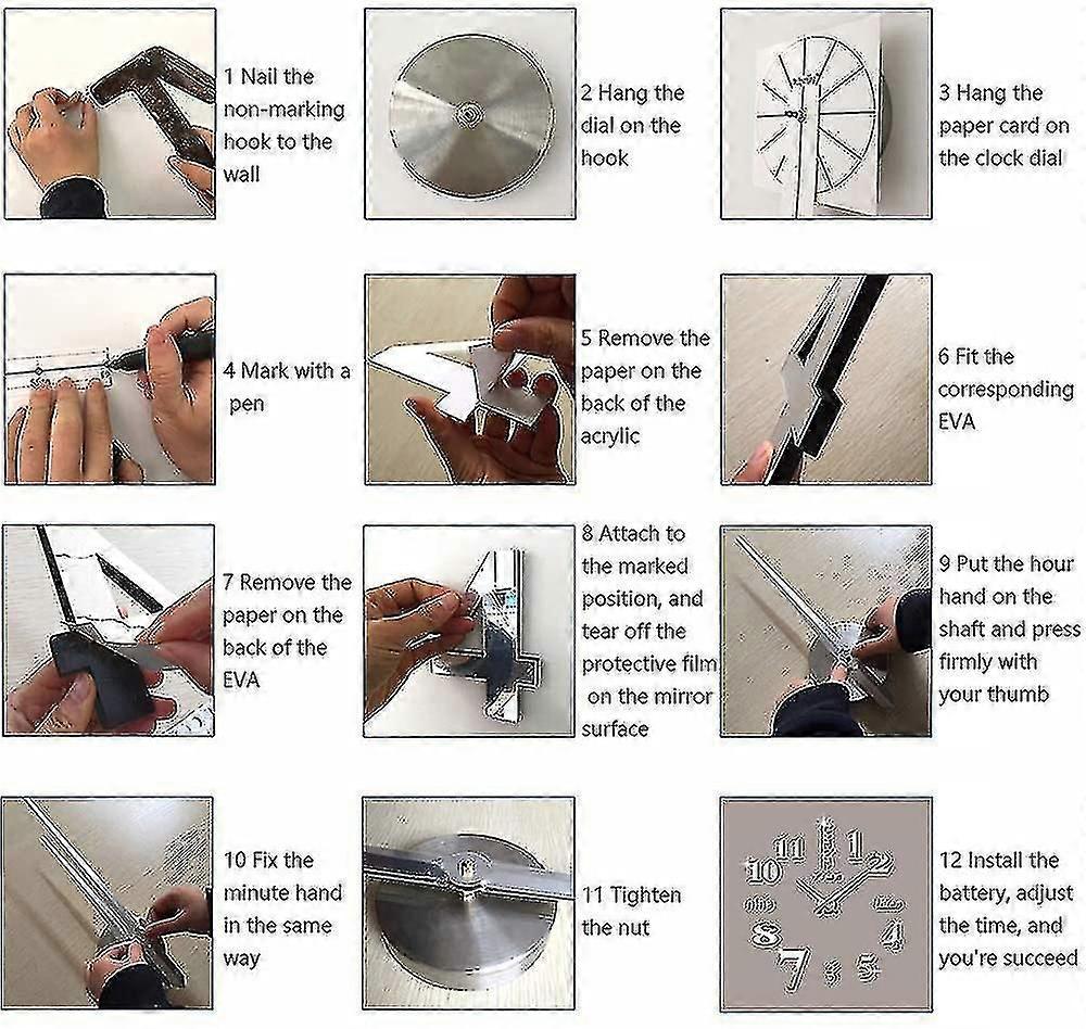 Frameless Diy Wall Clock, 3d Surface Mirror Wall Clock Modern Design Large Silent Wall Clock Sticker