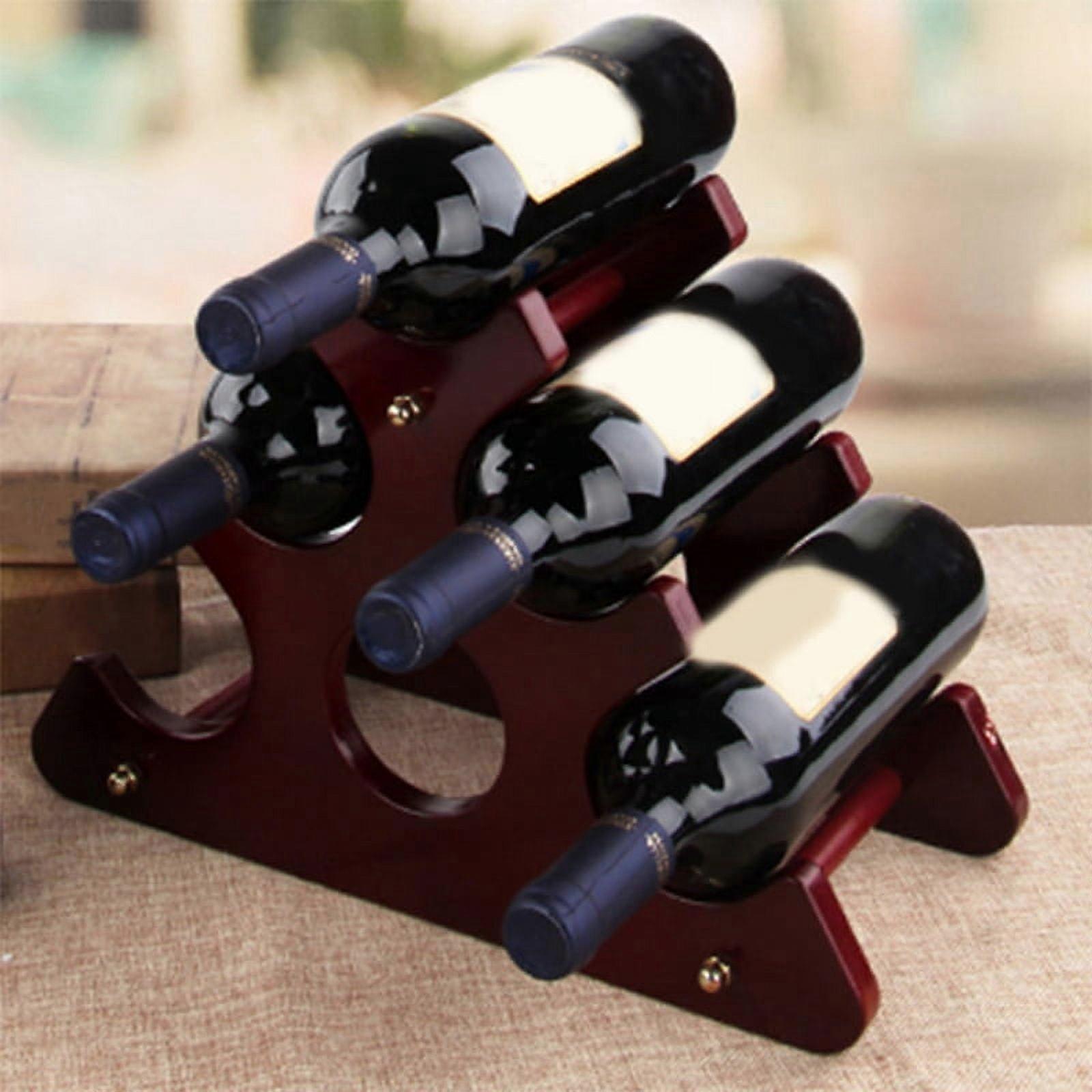 6 Bottle Countertop Stand Wine Storage Holde for Countertop Table Top