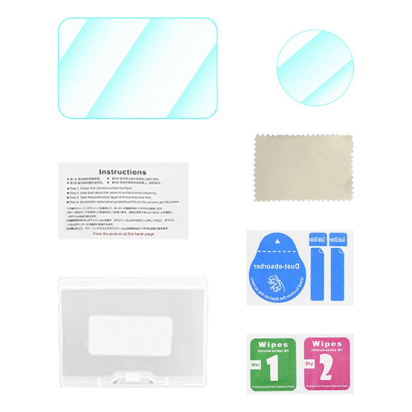 Precise Cut Tempered Glass Cover Suitable For Camera Devices 9H Hardness Anti Fingerprint Easy Application No Residues Multicolor