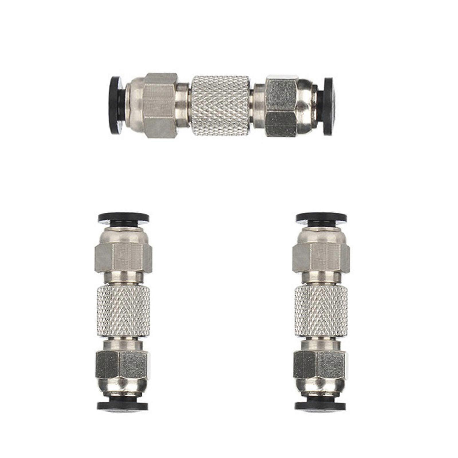 3Pcs Straight Pneumatic PTFE Tube Push In Quick Fitting Connector for X1 X1C P1P P1S Extruder 3D Printer Accessories Multicolor