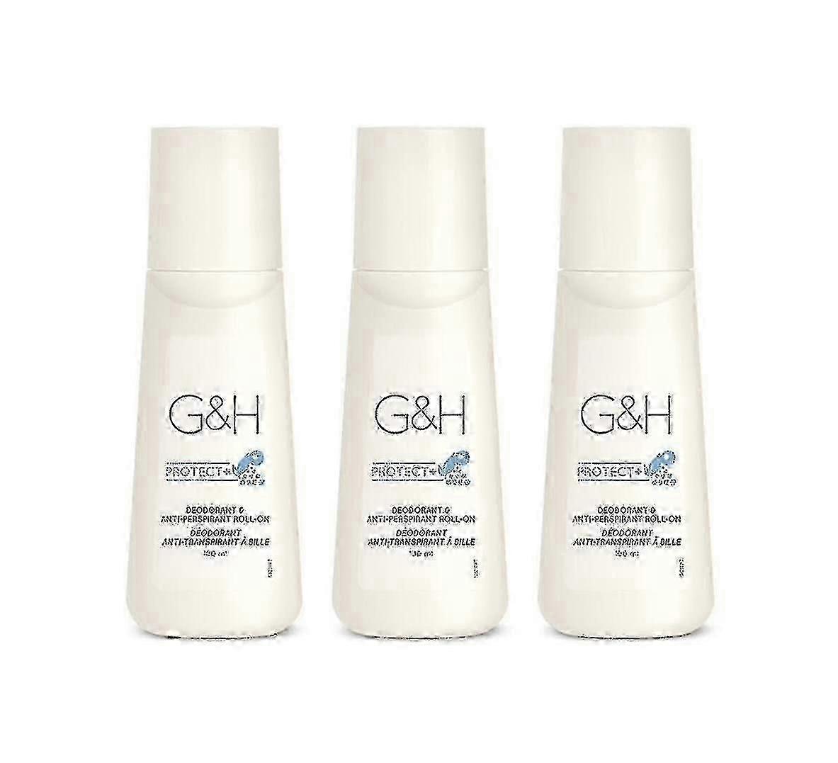 x 3 bouteilles Gh Protect+ Déodorant Anti-transpirant Roll-on taille 100 ml.