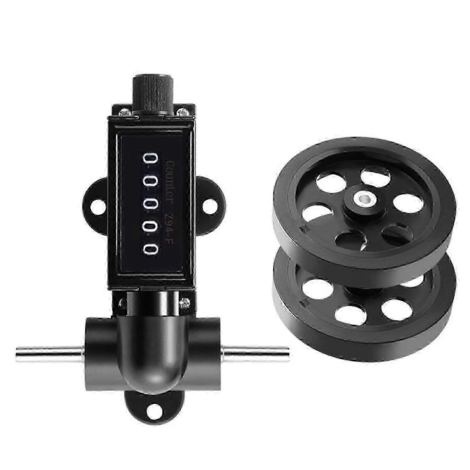 Meter/Yard Counter Rolling Wheel Mechanical Measurement Meter High Precision Roller Type 5 Digit Counter Meter