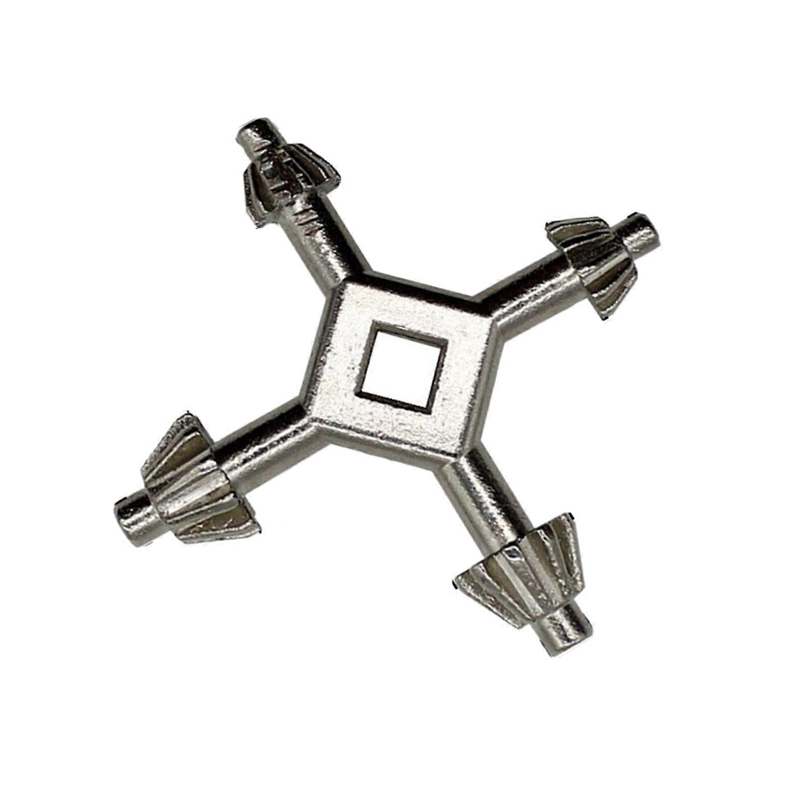 Carbon Steel Hand Tool 4 in 1 Drill Chucks Wrench Heavy Duty Drill Wrench Precision Drill Chucks Key for Efficient Tool  Silver