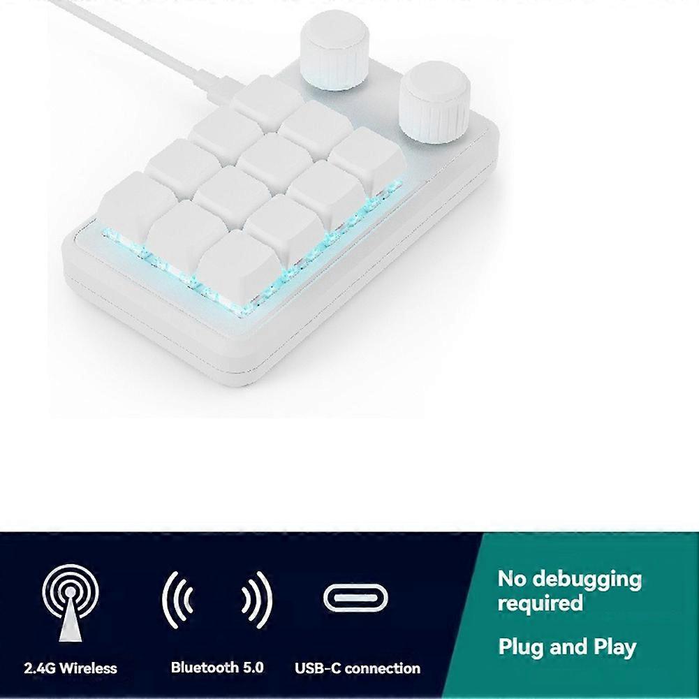 Programming Macro Custom Keyboard RGB Copy Paste Mini Game Mechanical Hotswap Macropad Bluetooth5.0+Wired+2.4G Wireless