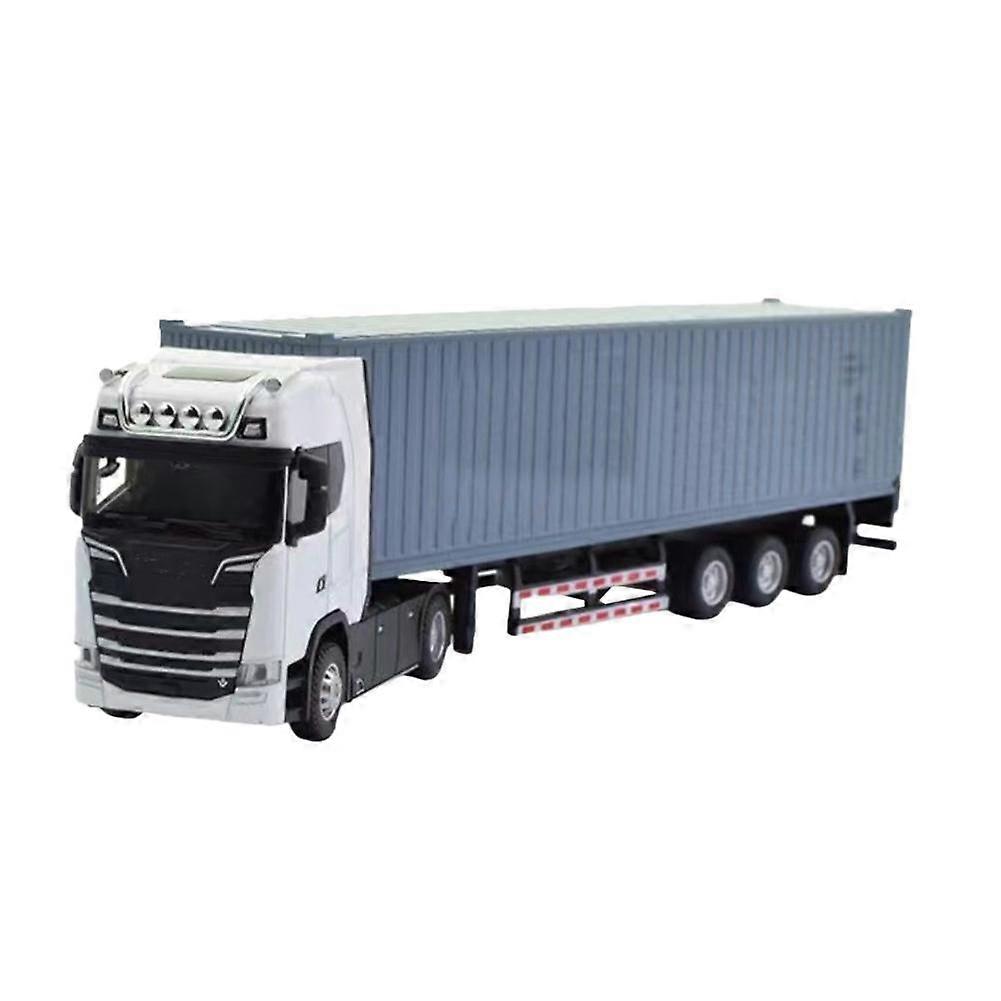 Alloy Container Truck Toy with Sound and Light Effects Realistic Simulation Model for Kids in Multiple Colors