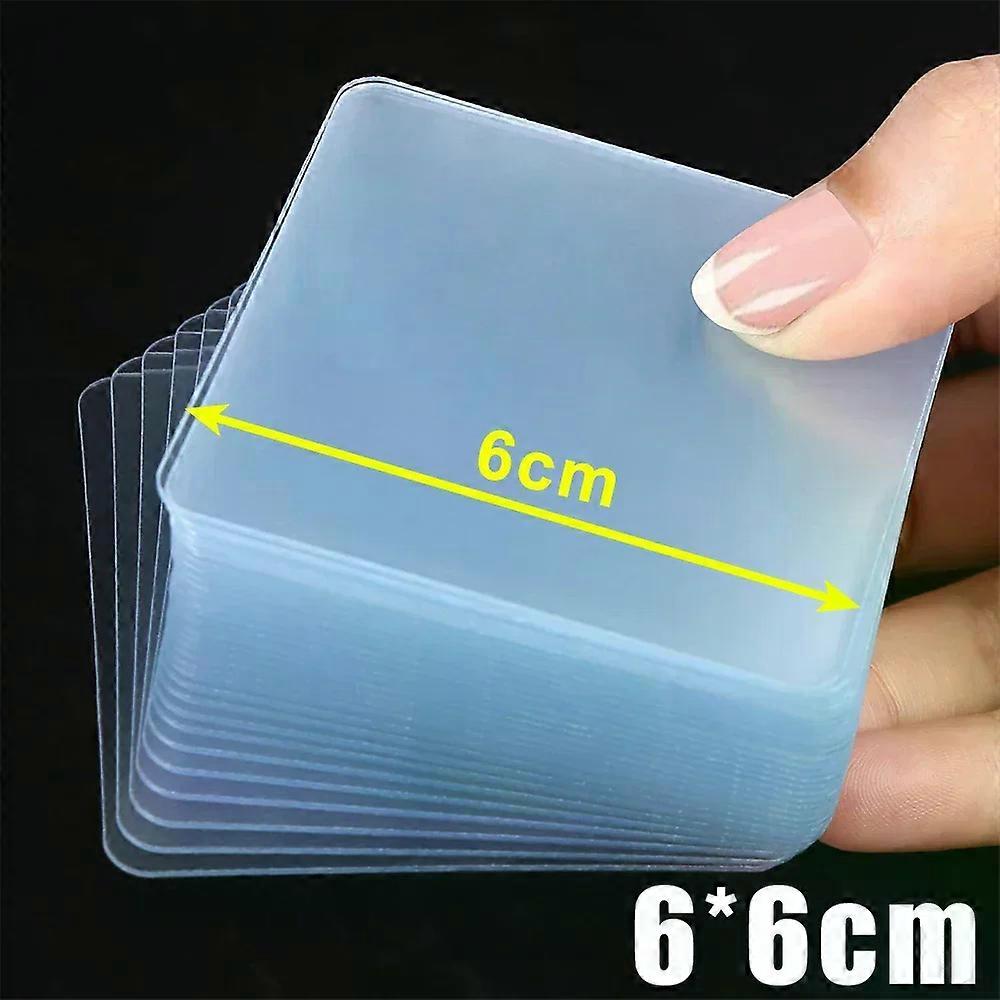 Reusable Strong Double Sided Tape PVC Transparent Square Wall Adhesive Stickers for Hooks Waterproof Traceless Home Glue Tapes