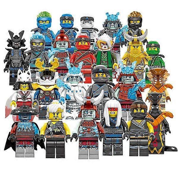 Set of 24 Ninja Minifigures Kai Jay Sensei Wu Master Building Blocks Toys-Xin