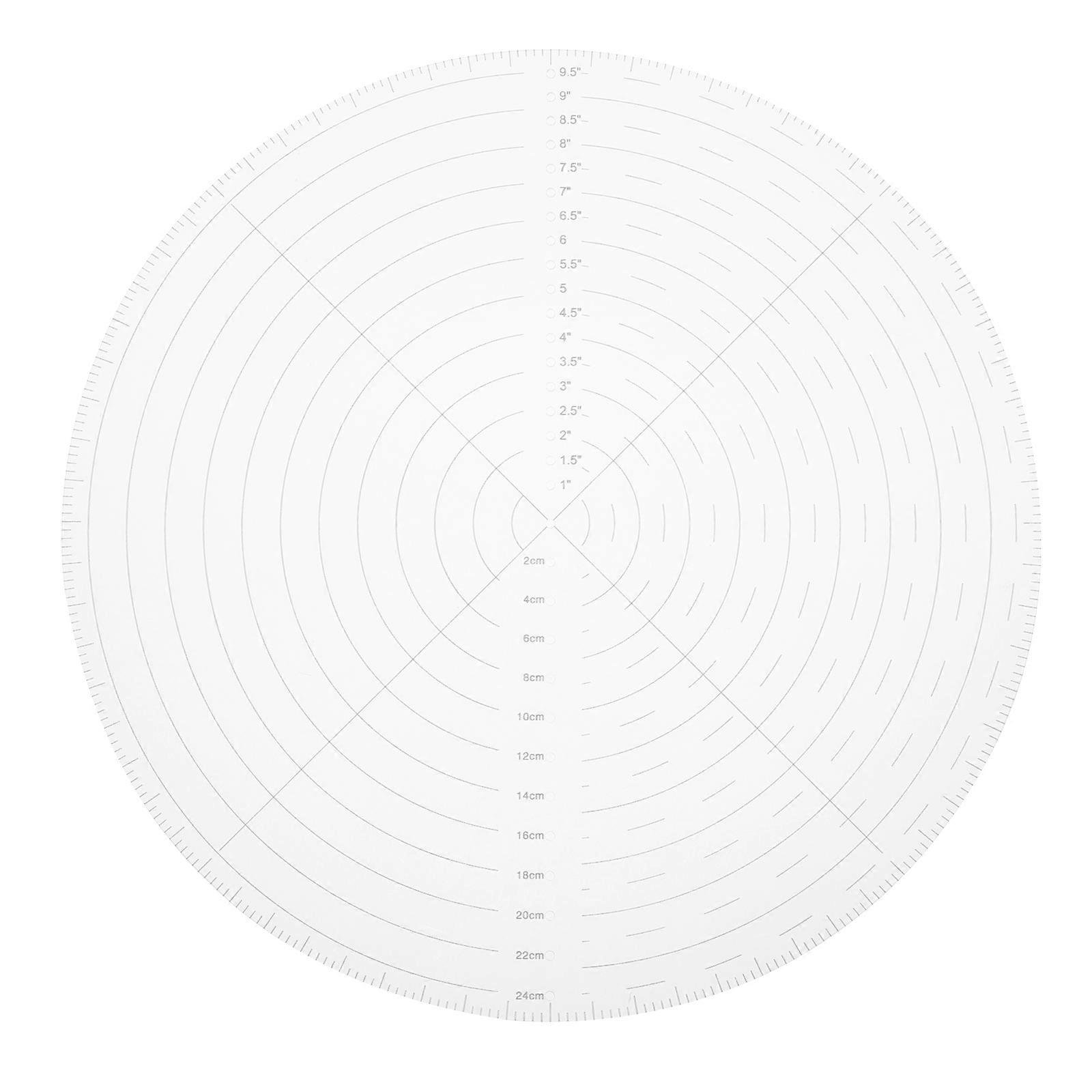 Quilters Ruler Acrylic Patchwork Ruler For Sewing Accurate Measurements Circular Center Design 1Set