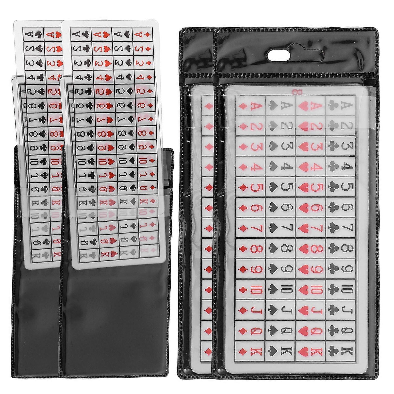 Gimmick Card Poker Game for Playing 4Sets Reusable PVC Trick Props