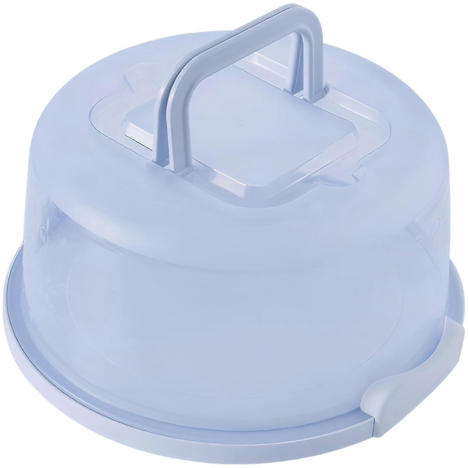 Airtight Cake Carrier with Locking Lid for Travel Weddings and Parties Durable Easy Clean Blue
