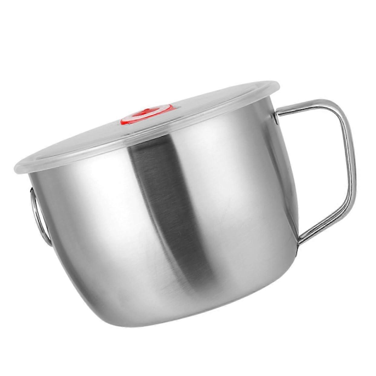 Stainless Steel Noodle Bowl with Lid for Soup Rice and Salads RustResistant Easy to Clean