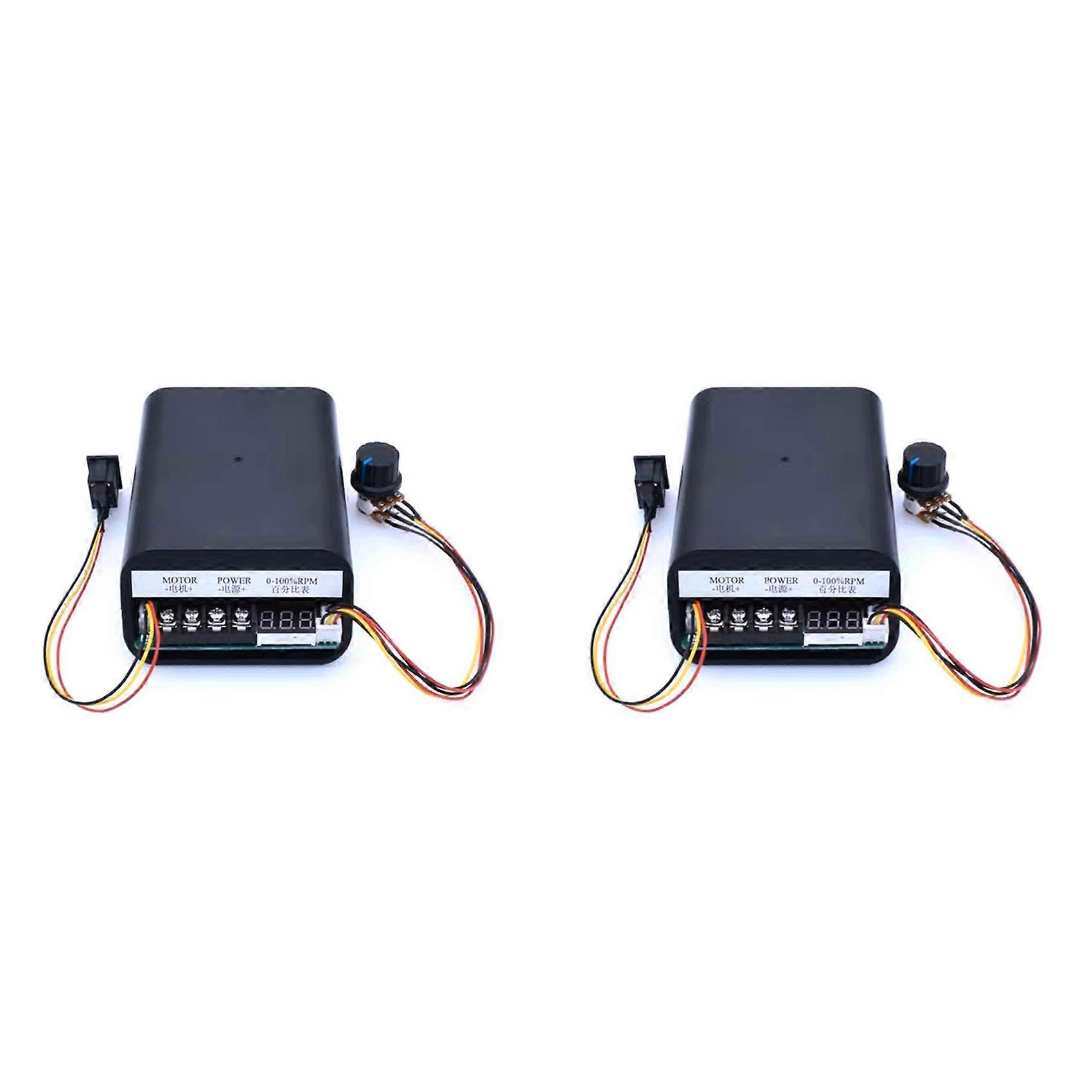 2X DC 10-55V 60A PWM Motor Speed Controller 0-100% RPM LED Digital Adjustable CW CCW Forward Reverse