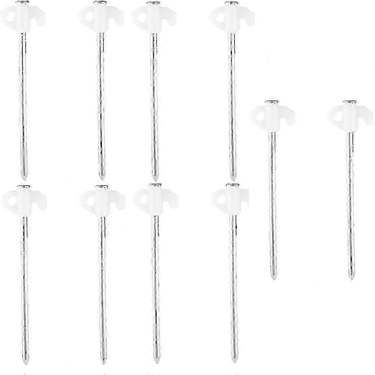 10 Pcs Luminous Camping Tent Pegs Set,Florescent Metal Stakes for Secure Pitching, Essential Outdoo w