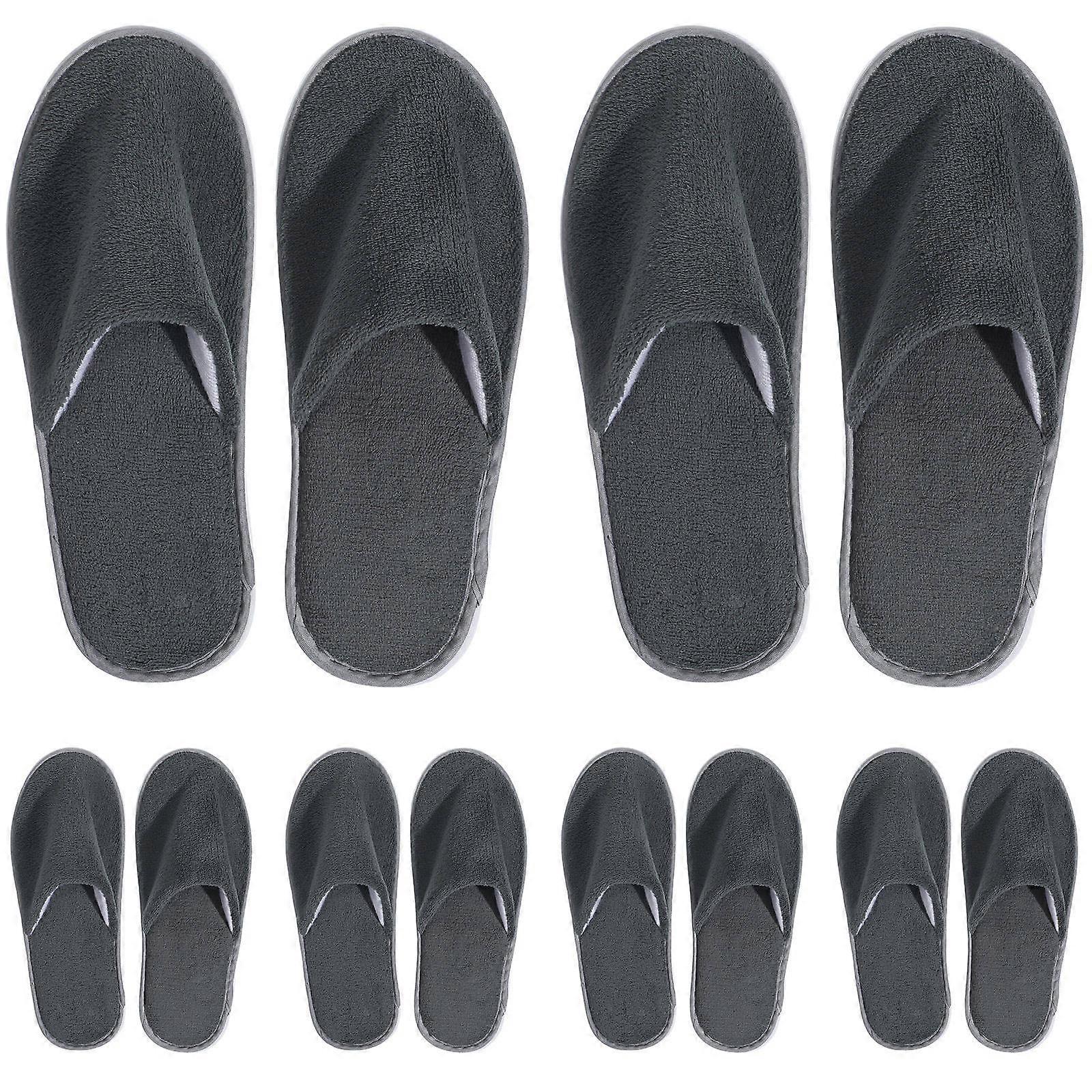 6 par åndbare hjemmesko Skridsikre hjemmesko Engangstøfler