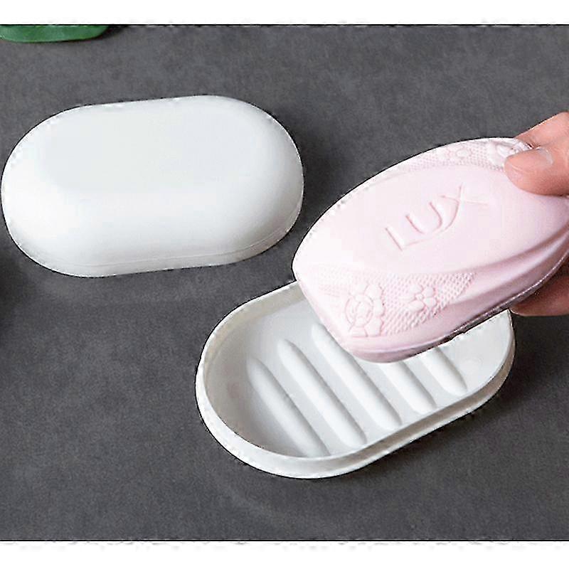 Waterproof Soap Box with Cover, Sealed Oval Case for Countertop Storage